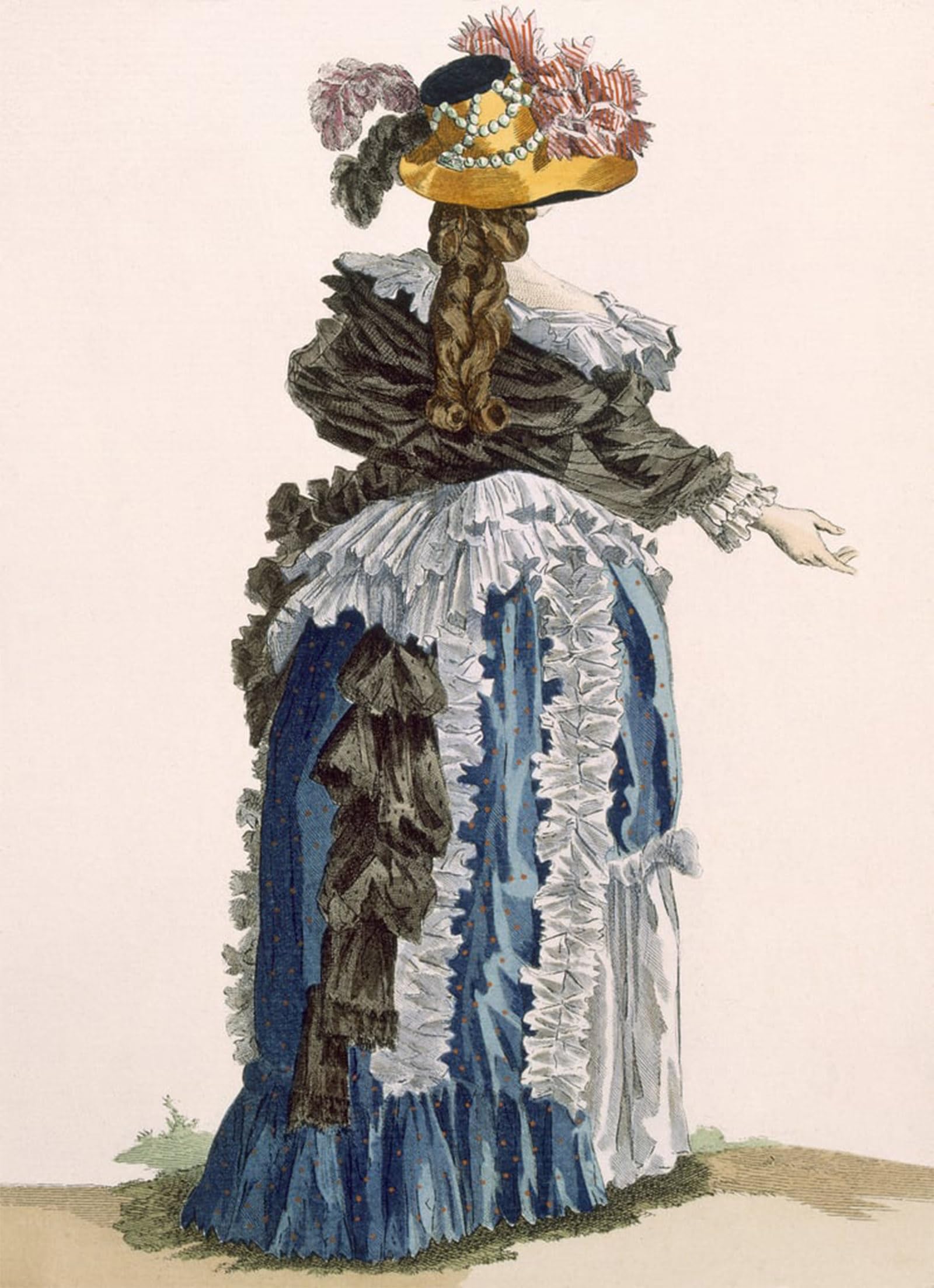 POSTERIIk Famous Print Pop Art Wall Art Graffiti Back View of Ladies Gown by Francois Louis Watteau Art Prints for Home Decor 60x90cm