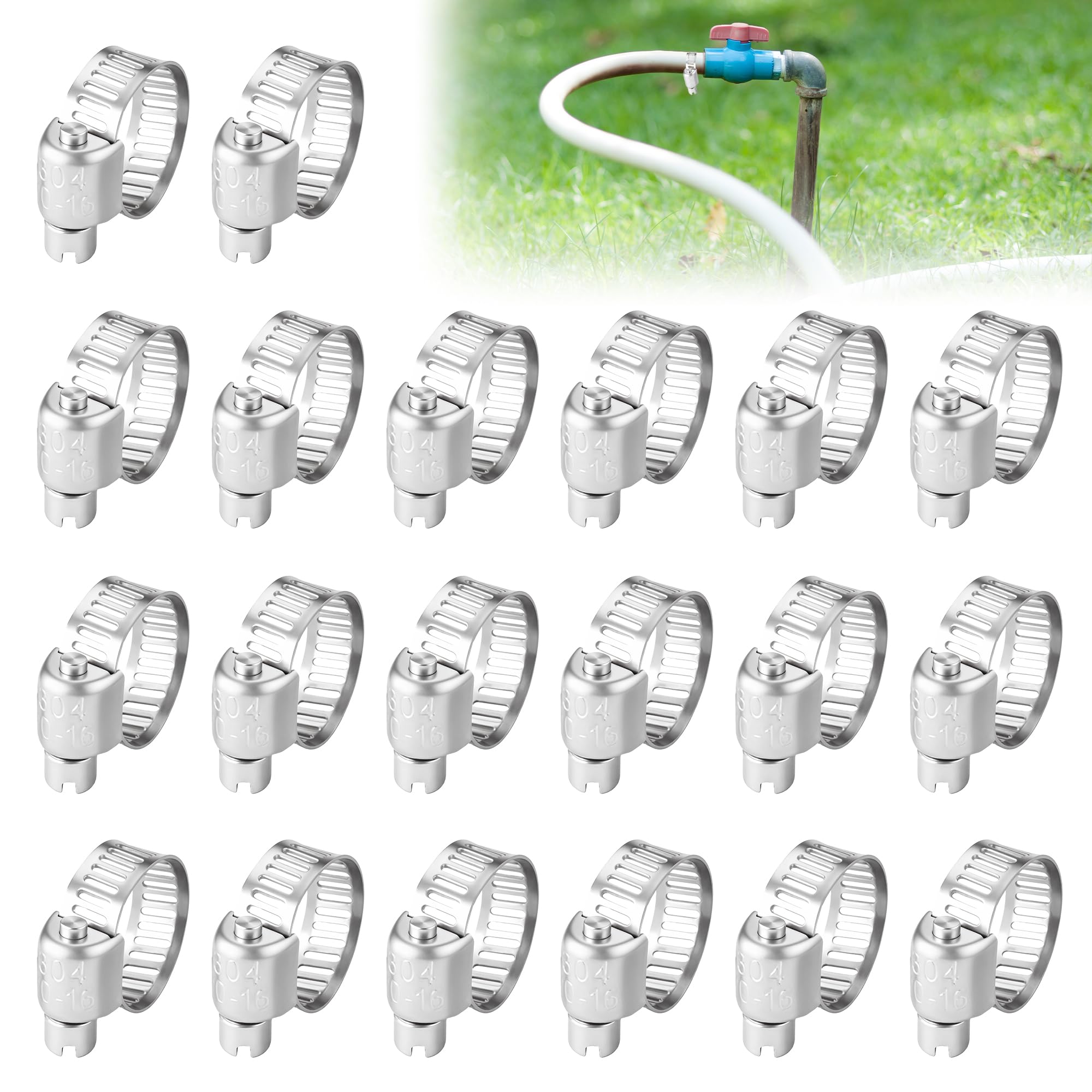 20PCS Small Jubilee Clips, 10-16mm Hose Clips