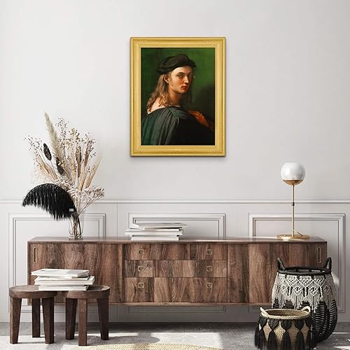 Vista 156 de Cabaña perdida de San Jorge y el dragón de Raphael Impresión en marco plano negro Reproducción de pintura de obras de arte fino Póster 2-San