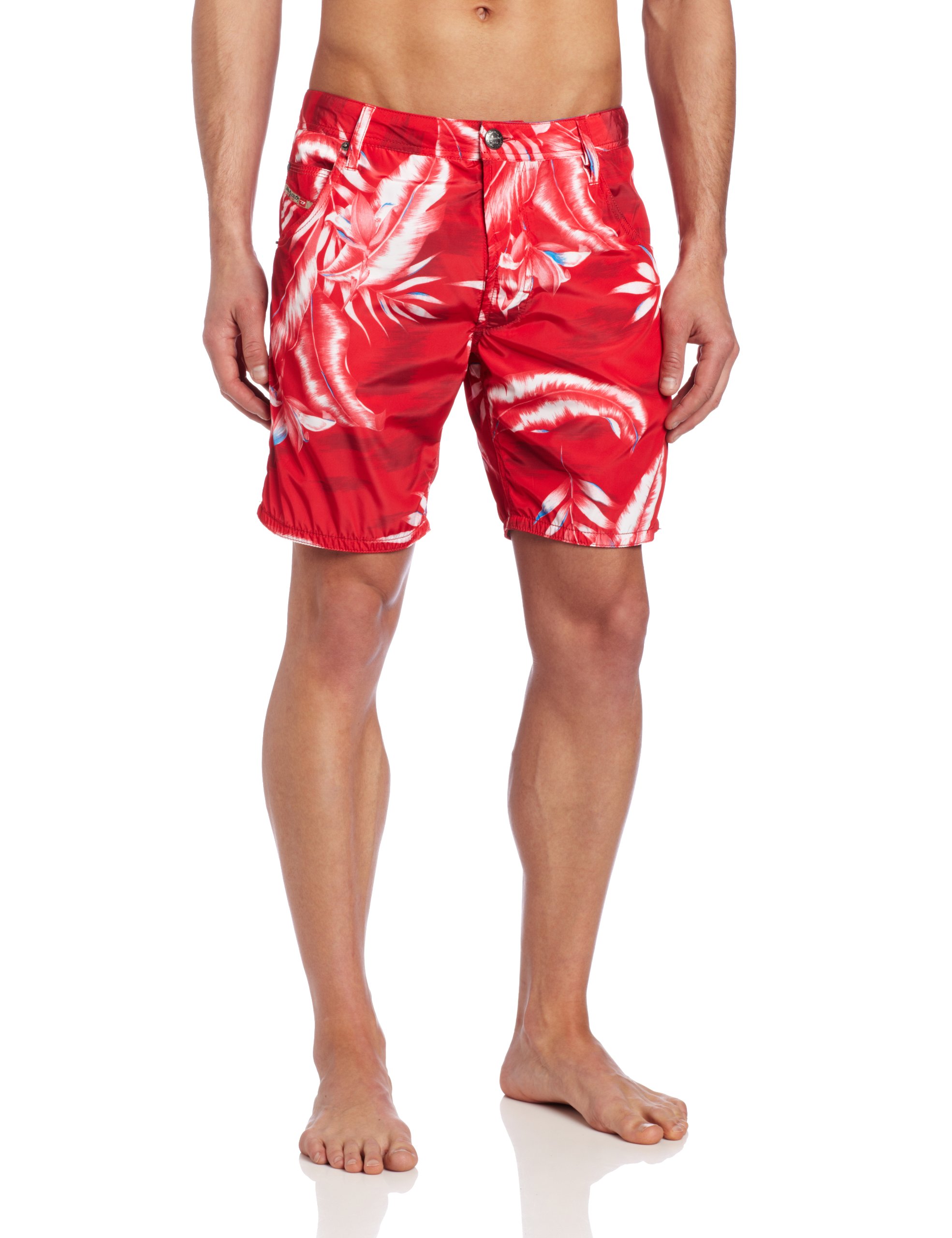Diesel Men's Leaf Print Kroobeach Board Short