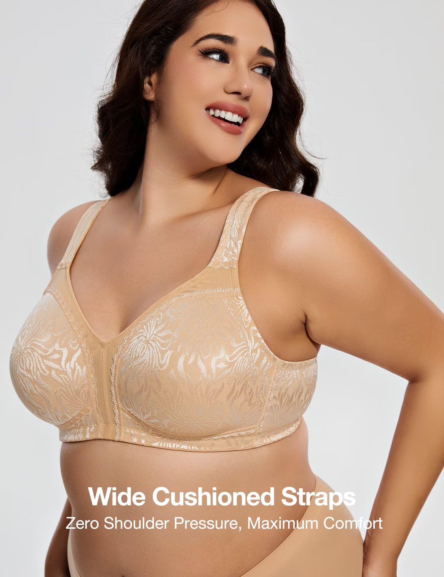 Deyllo Soutien-Gorge Minimiseur pour Femmes Soutien-Gorge sans Fil Non Rembourré