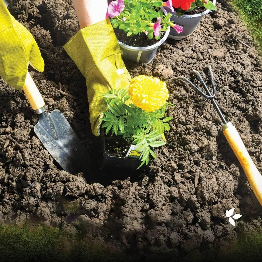 Set di 10 Attrezzi da Giardinaggio - Set Completo di Attrezzi da Giardino Resistenti con Borsa Alla Moda - Kit di Forniture da Giardinaggio Ideale