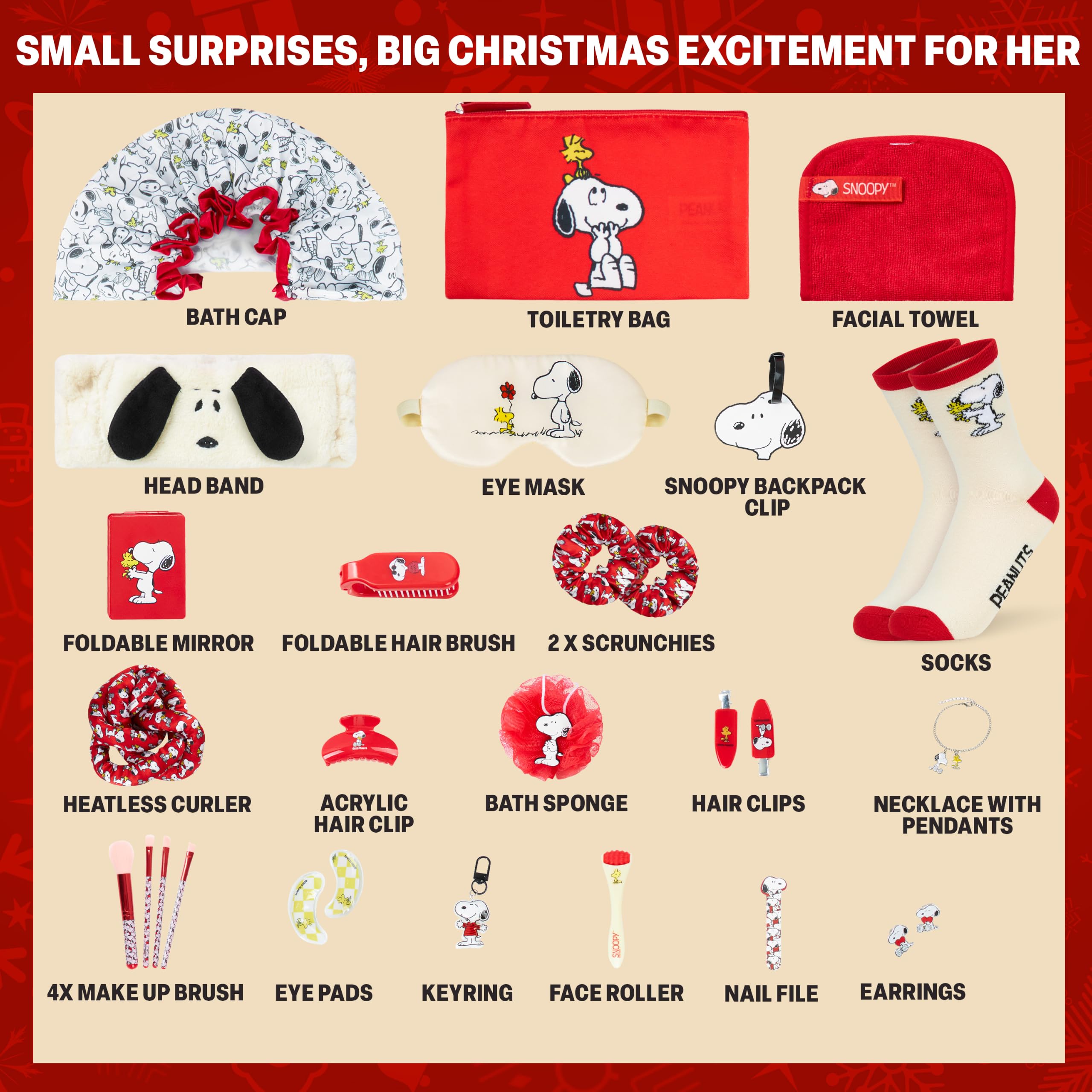 Get Trend Peanuts Snoopy Calendario Avvento 2026 Beauty Donna e Ragazza