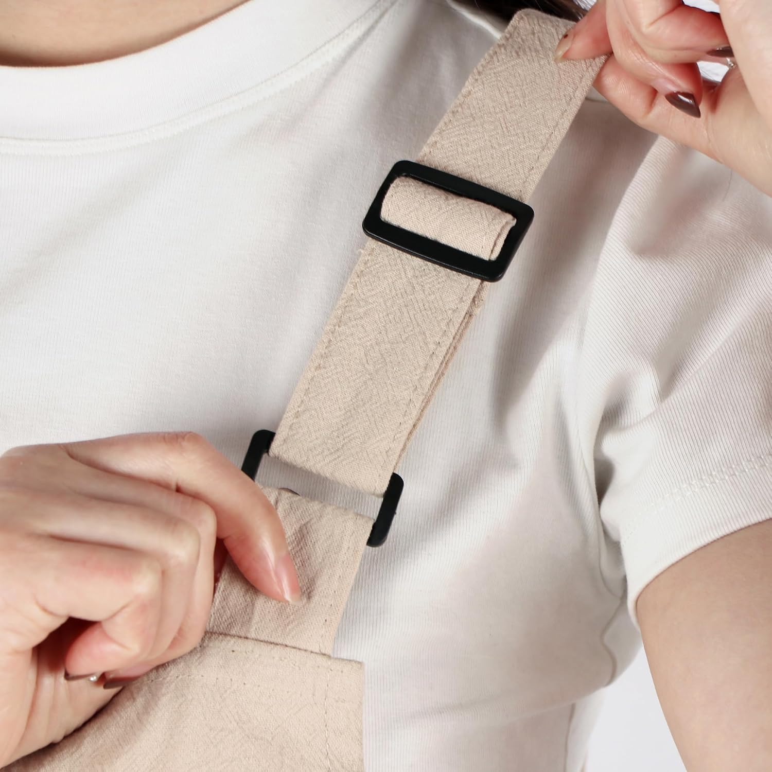 Cotton Linen Adjustable Strap Pottery Apron with Split Leg Design for Women and Men Artist Gardening Cooking