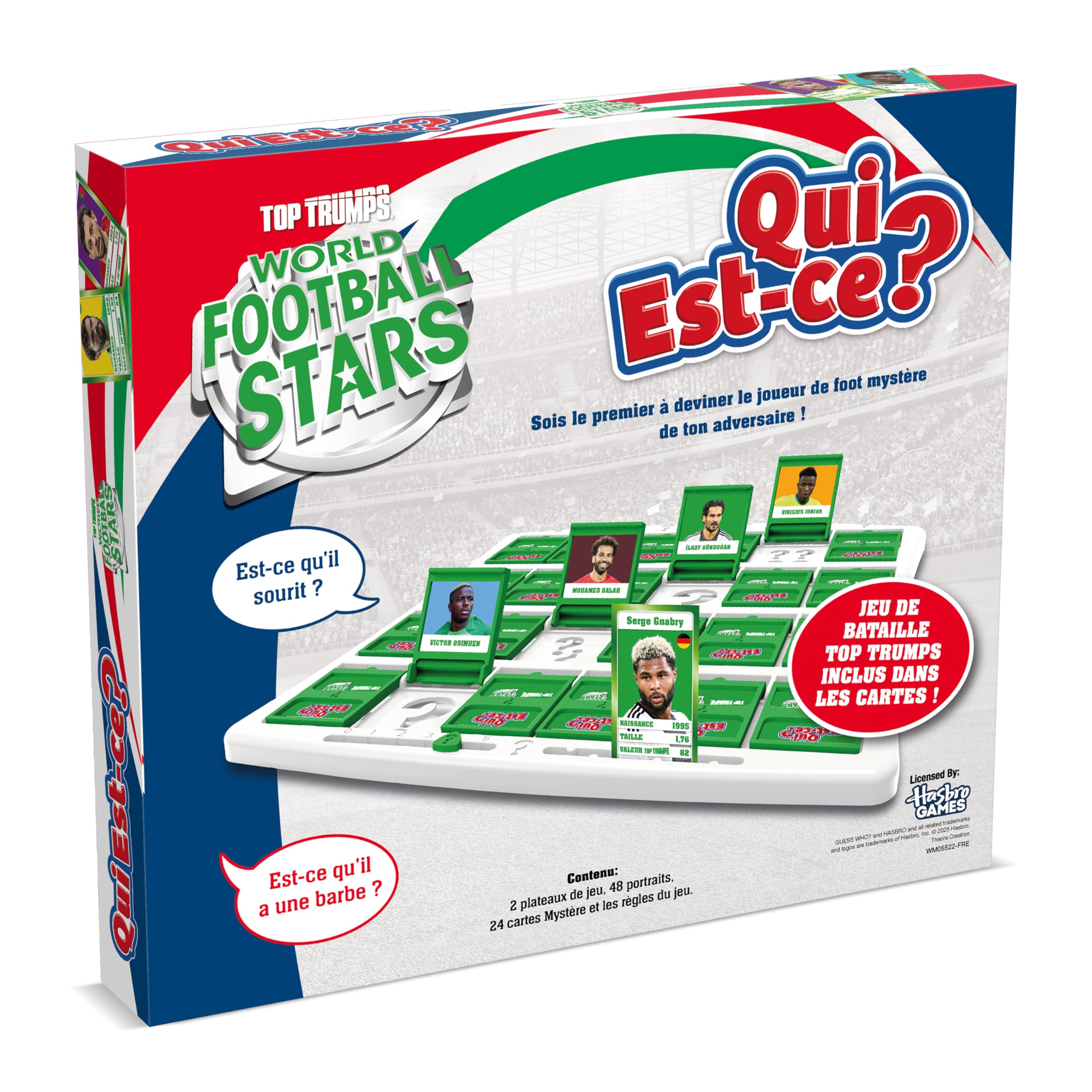 Winning Moves Qui Est Ce World Football Stars Jeu de Societe a partir de 6 Ans - Jeu de Plateau Famille pour 2 Joueurs - Version française