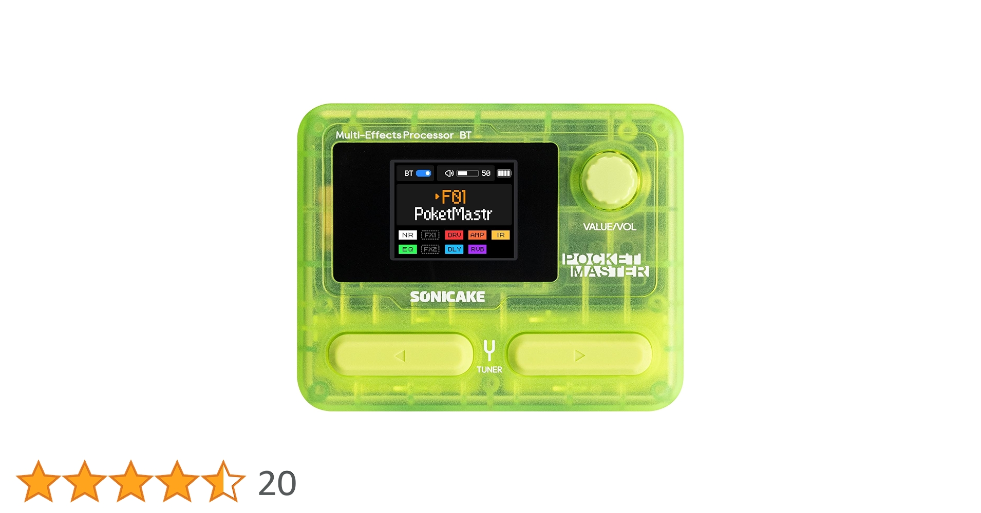 SONICAKE POCKET MASTER BT マルチエフェクトプロセッサー Sonicake Pocket Master Compact Multi-effects Processor (QME-10)