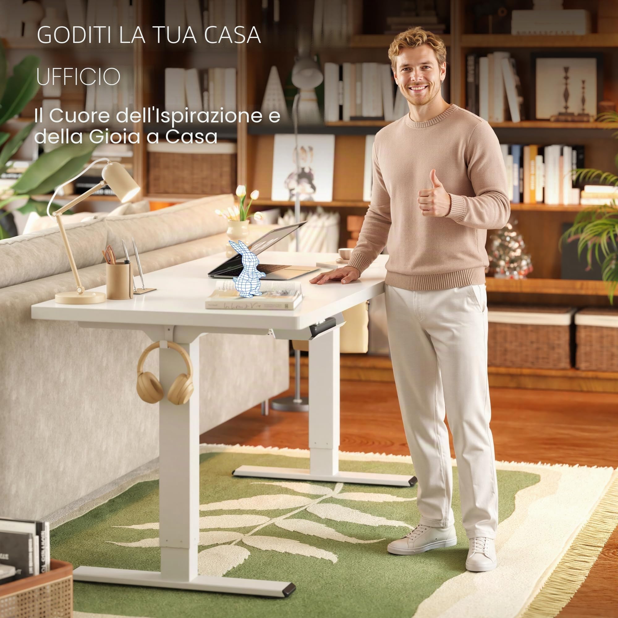 FLEXISPOT E1 PRO Scrivania Regolabile in Altezza con 2 Motori con Memoria Automatica Intelligente Standing Desk Scrivania Elettrica Scrivania Motorizzata