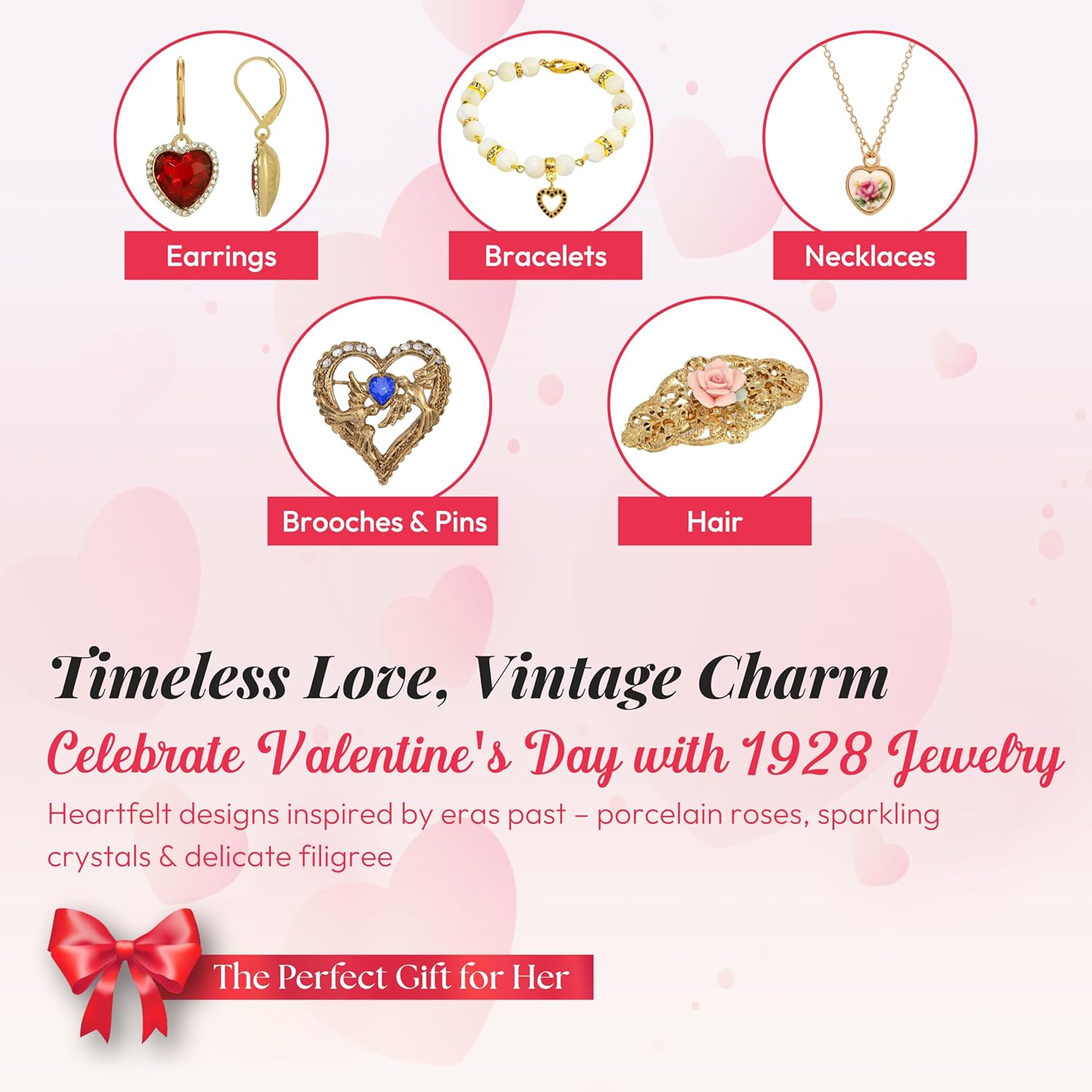 1928 Jewelry Blue Willow Blue Stone Heart Drop Earrings For Women, Vintage Romantic Chinese Ceramic And Porcelain Love Story Inspired Design, Made In USA - Image 4