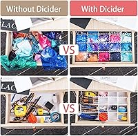 Vista 5 de 18Pcs Drawer Dividers, Adjustable Drawer Organizer for Socks, Underwear, Makeup, Can Help Tidy Kitchen, Bedroom, Dresser Black