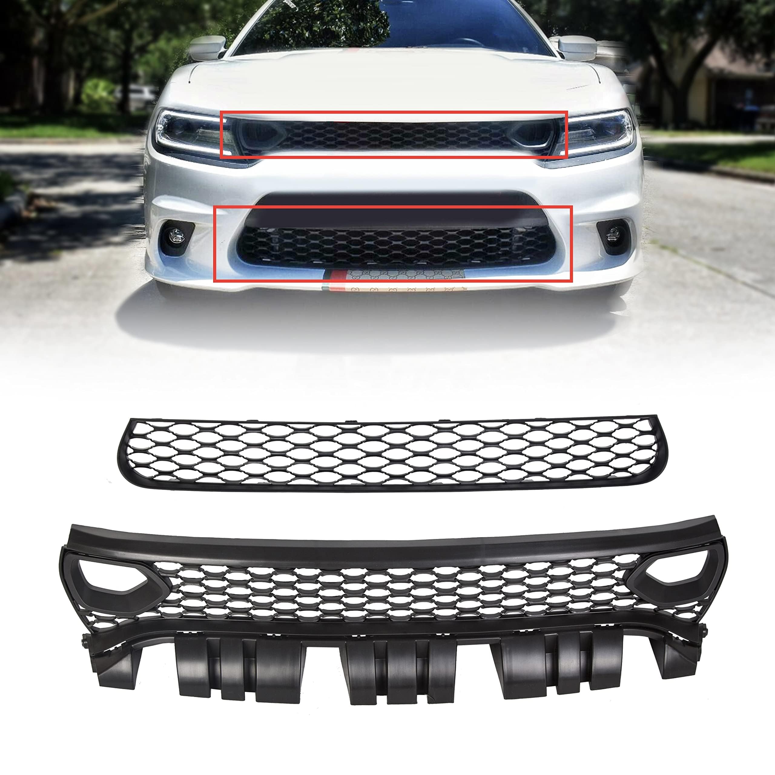 Amazon.com: ECOTRIC Upper Lower Grill Compatible with 2015-2023