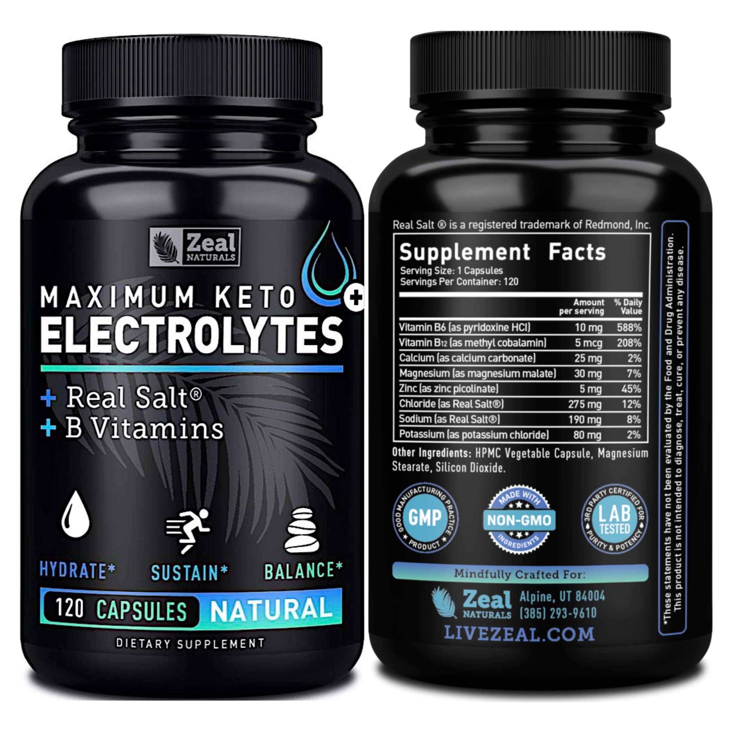 Keto Electrolyte Supplement (120 Capsules) Maximum Keto Electrolytes