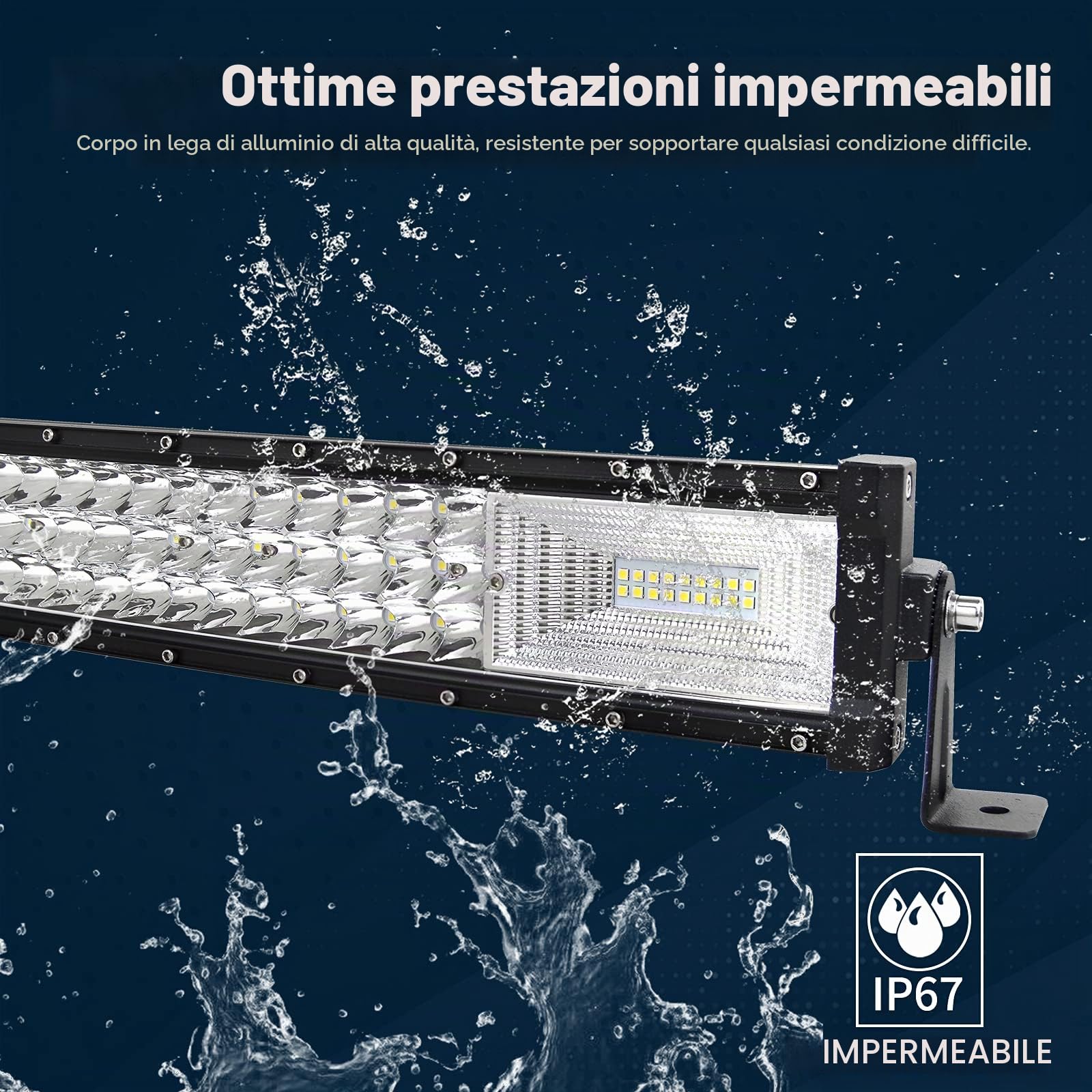 SKYWORLD 42 pollici 107 cm 540W Magro Curva Barra Led Fuoristrada | Barra Luce Led 12V 24V, Impermeabile Fari Luci da Lavoro Bar per Auto Camion SUV ATV 4x4 Veicoli Offroad Barca, 6000K Bianca