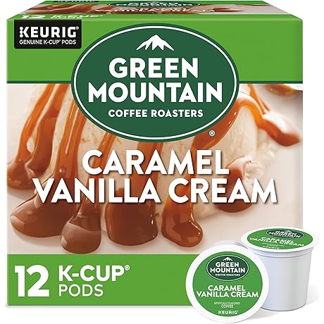 Green Mountain Flavored Coffee Creamer Caramel Vanilla Cream Keurig K-Cup Pods