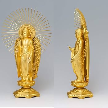 阿弥陀如来御西　本金メッキ　仏像セット 仏像】 阿弥陀如来 御西用 10.5cm （純金メッキ） | 仏具,仏像