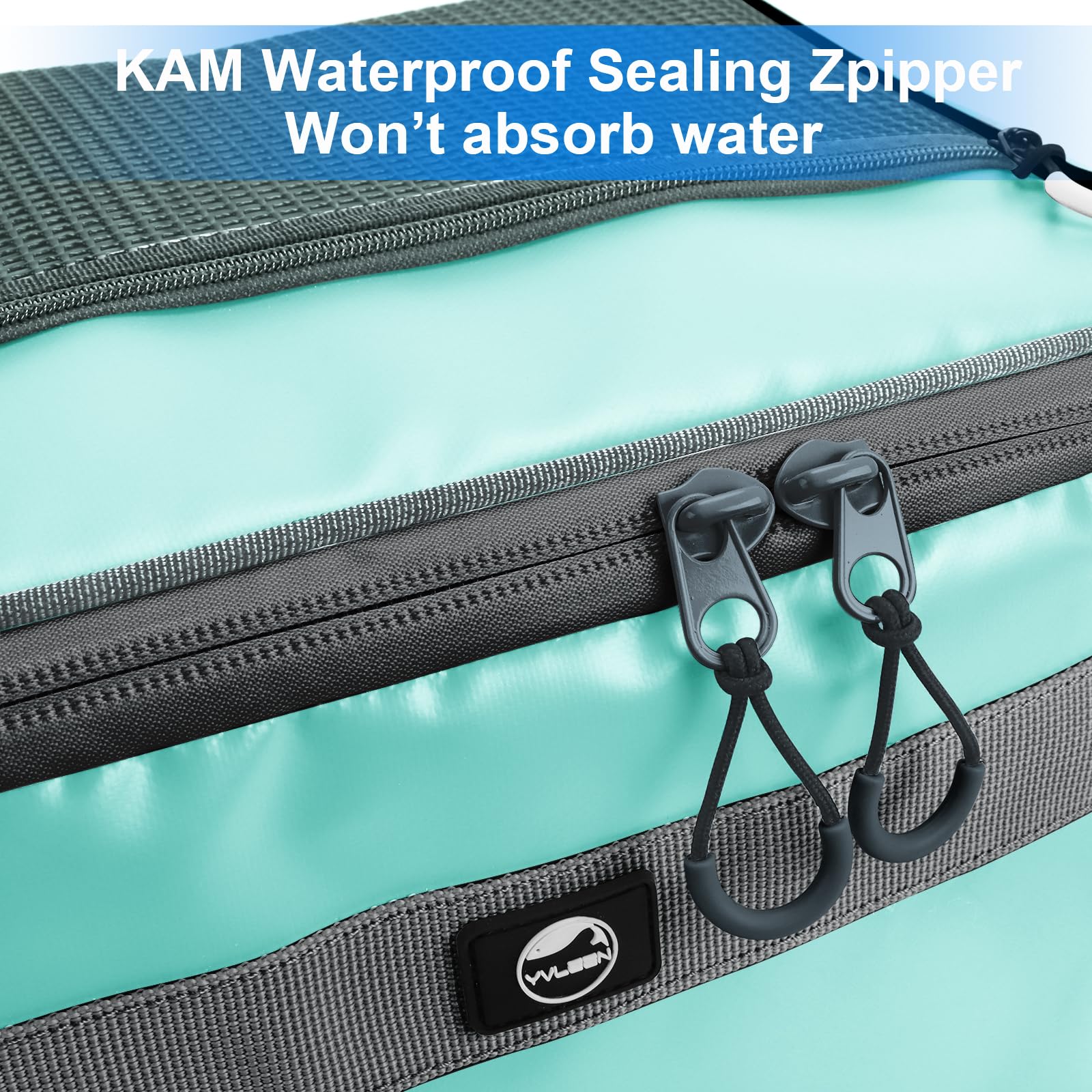 YVLEEN Wasserdichter Paddel-Borad-Kühler, SUP-Kühler, strapazierfähiges PVC-Material, Paddelboard-Deck-Tasche mit Netztasche oben, verstellbare Riemen, super Kapazität für Stand-Up-Paddleboard und