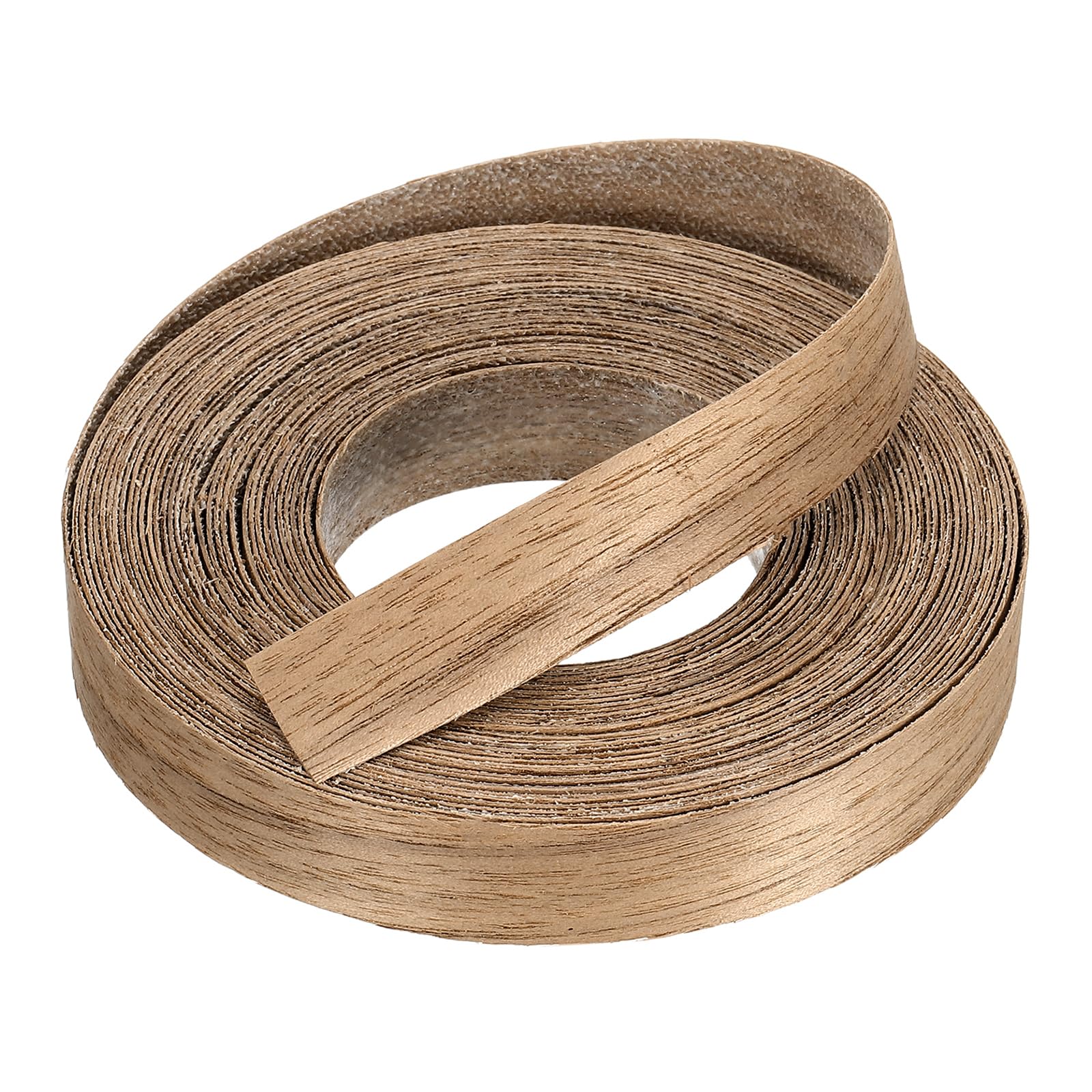 sourcing map 7.62m x 15mm Wood Edge Banding, Pre-Glued Iron on Edging Strip, Plywood Wood Grain Repair Tape for Cabinet Repair, Furniture Restoration, Handicraft DIY, Walnut