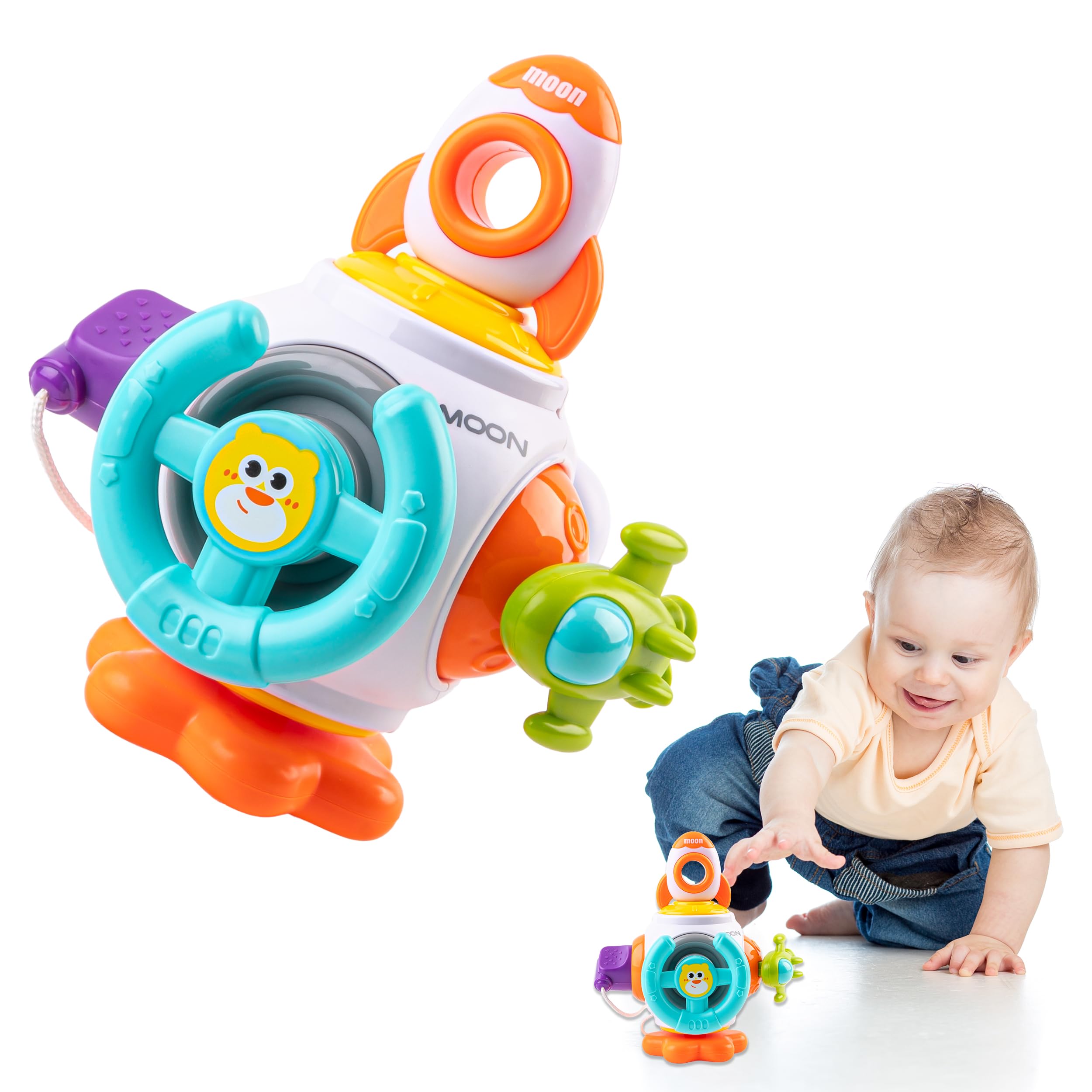 GIBOHOM Juguete para bebé, cubo de motricidad 6 en 1, juguete sensorial de actividad Montessori, juguete para el desarrollo temprano y la actividad a partir de 1, 2, 3 años, niños, niñas, regalos de