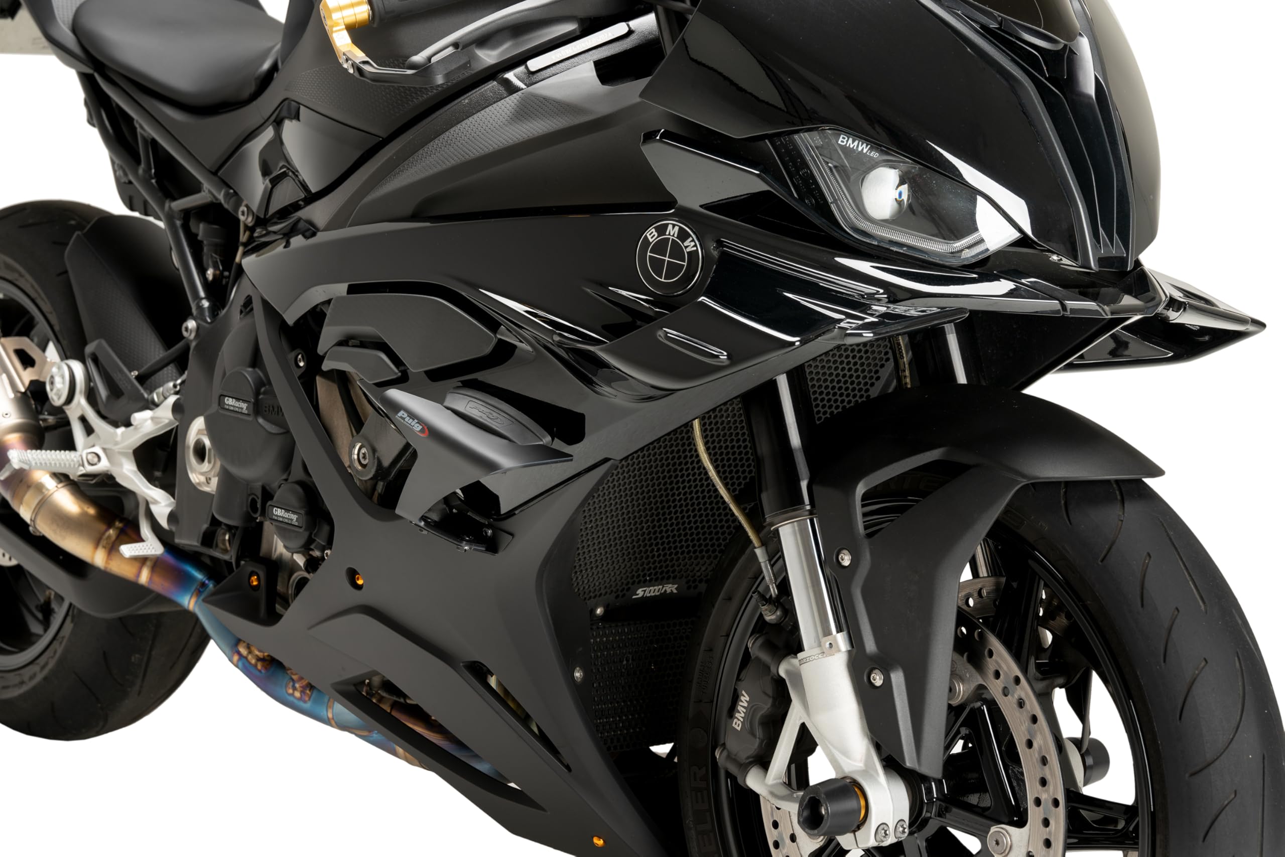 Puig Matt Black Racing Downforce Spoilers BMW S1000 RR 2023-2024
