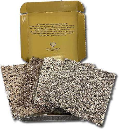 FEATHER - Azulejos de alfombra para despegar y pegar, fácil de instalar, cuadrados suaves para alfombras residenciales, hechas en Estados Unidos,