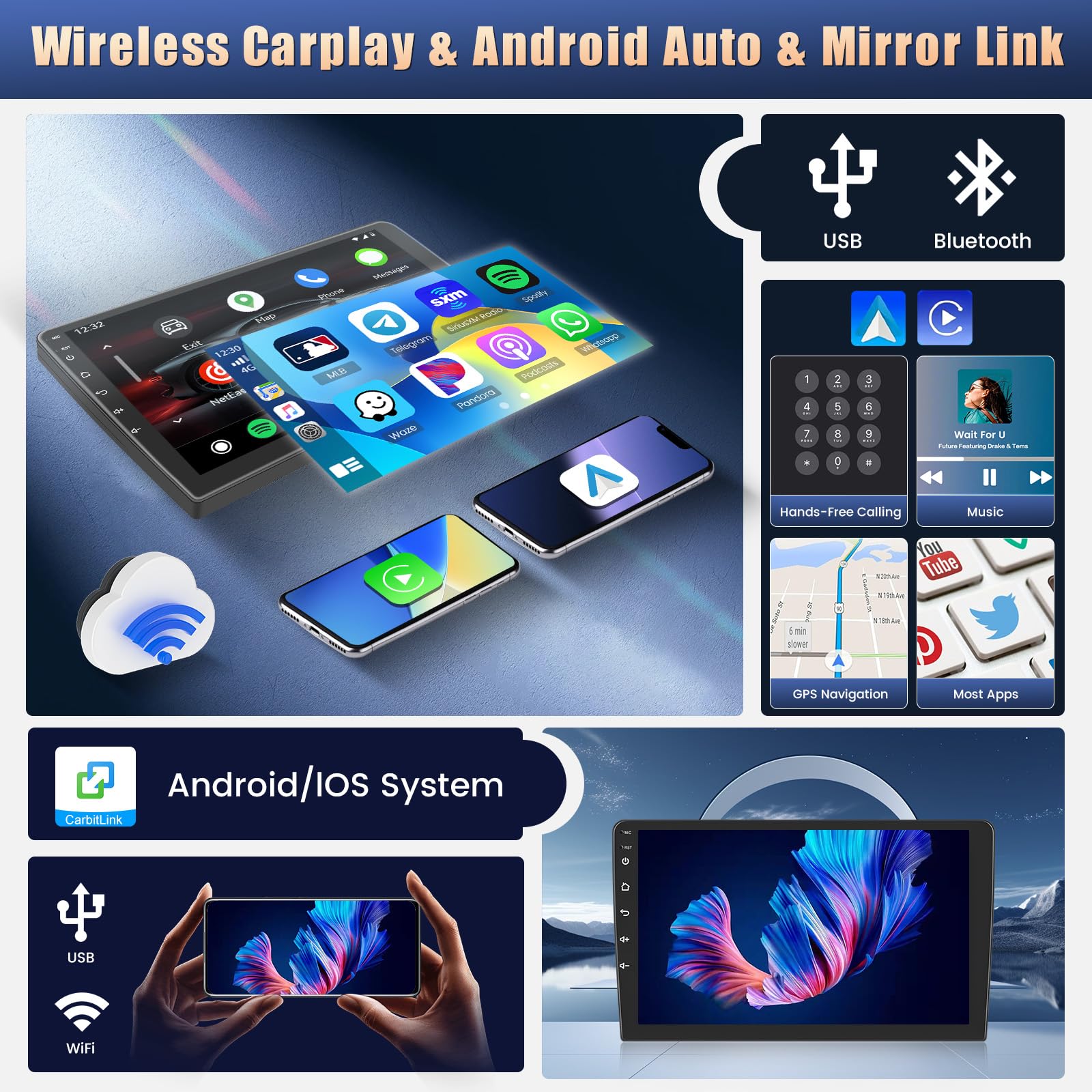 9 Zoll Android 14.0 Für 2015 TOYOTA AYGO 2020 Citroen C1 2015 Peugeot 108 Stereo Gps Navigationssystem H6a173
