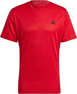 تيشرت رياضي اسنشيالز بيسيك بأكمام قصيرة للجيم والتدريب للرجال من اديداس