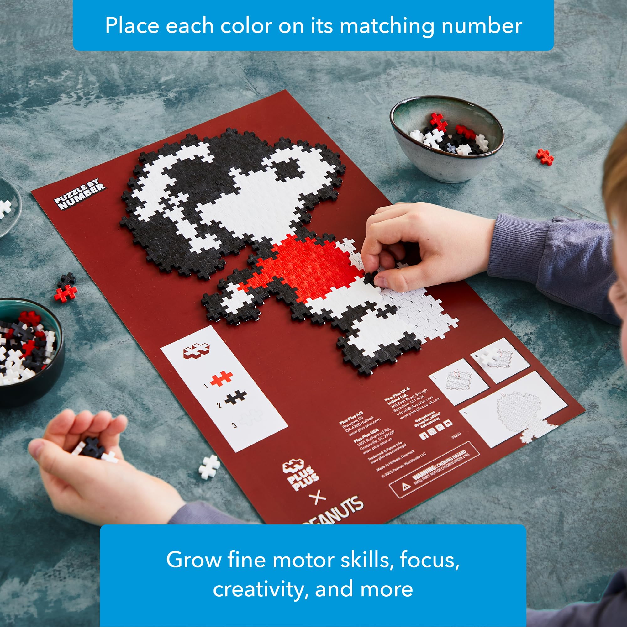 Amazon.com: Plus Plus Puzzle By Number, 275 Piece Interlocking