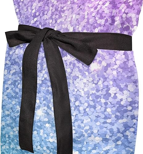 Miniatura 5 de RPLIFE Delantal de chef iridiscente con purpurina arcoíris para hombre, delantales con bolsillos para mujer, bolsillos impermeables para delantal,