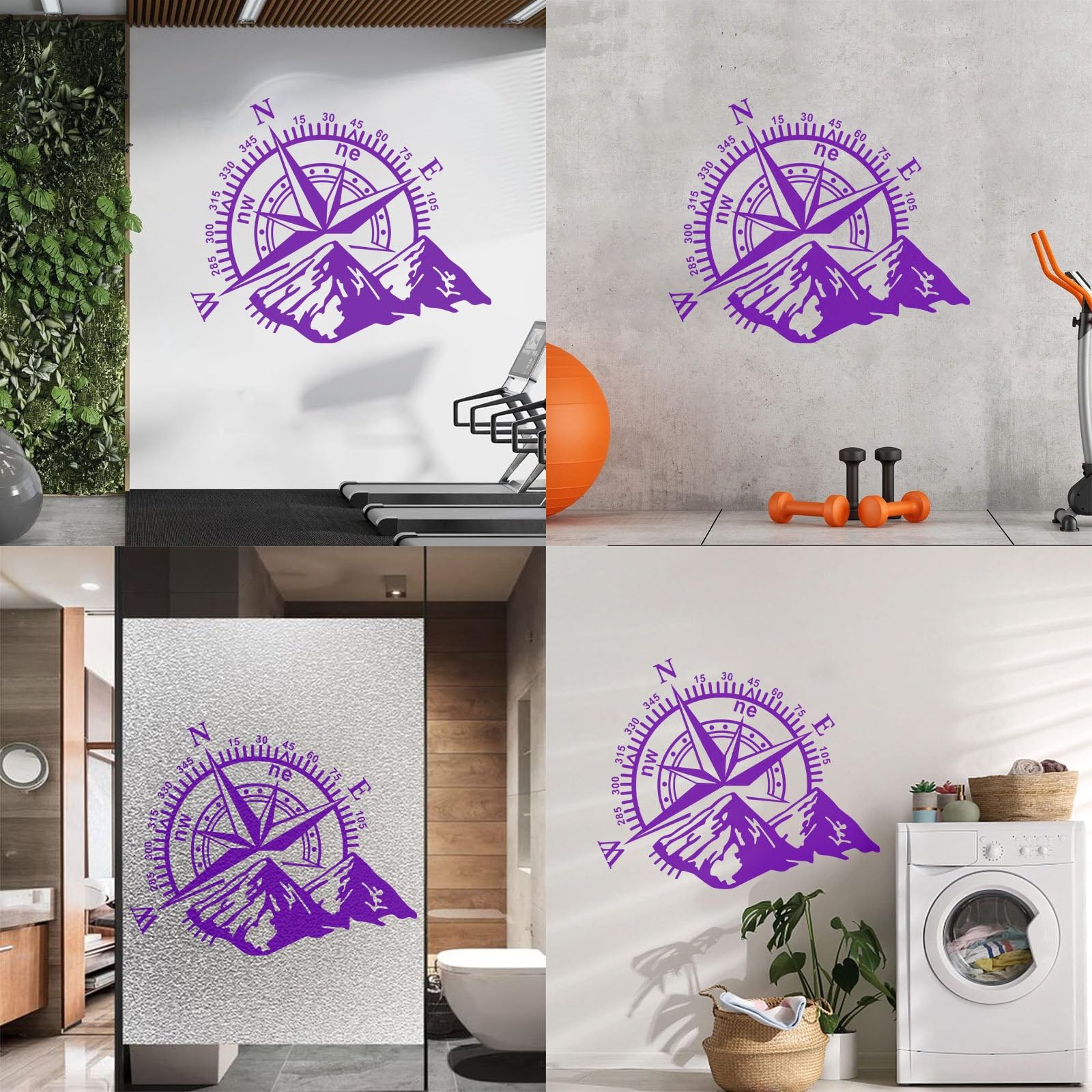 Camper RV Compass Mountains Truck Car Sticker Adventure Travel Camping Vehicle Decal Bedroom Vinyl Home Decor Large - 56x68cm - Image 4