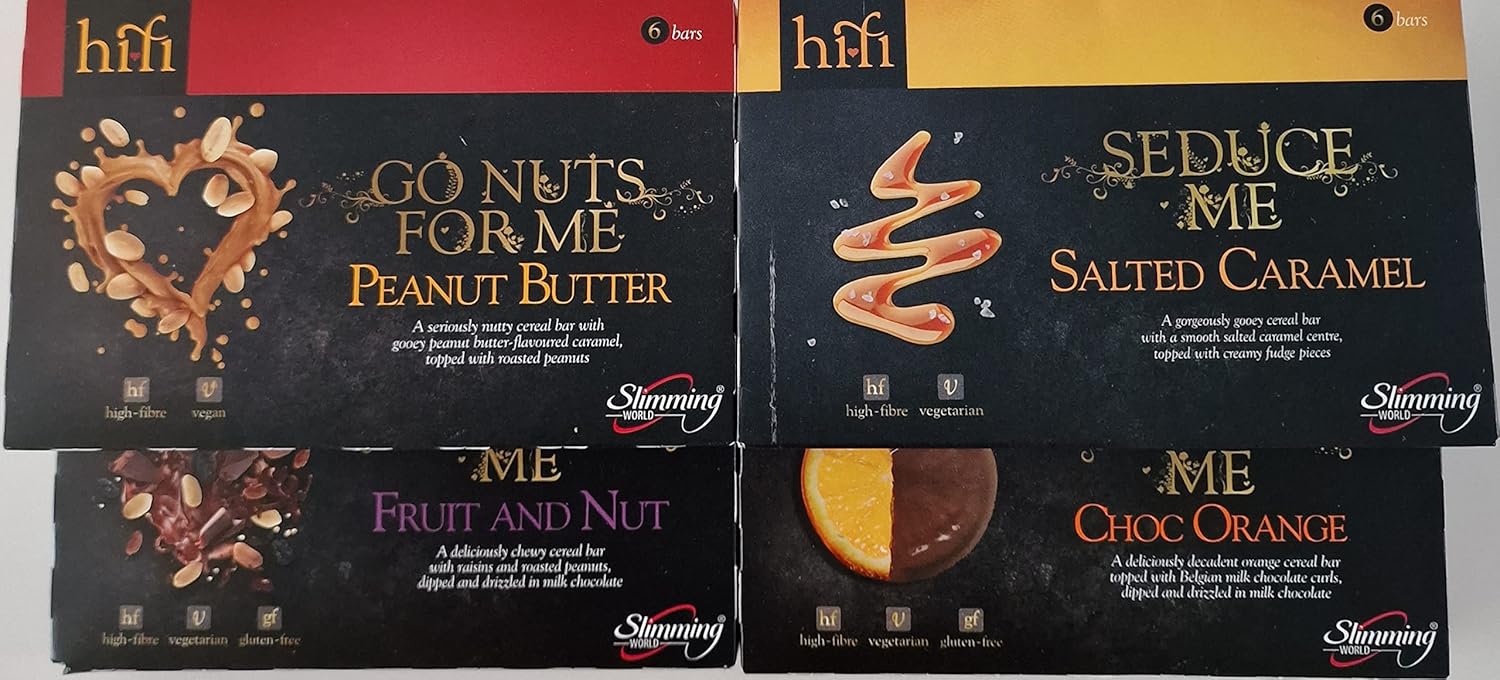 Slimming World HiFi Bars 4 Boxes (Peanut Butter, Choc Orange, Fruit