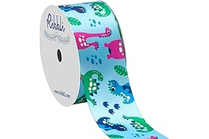 Ribbli Satin Dinosaur Pattern Craft Ribbon-1.5"x10 Yards