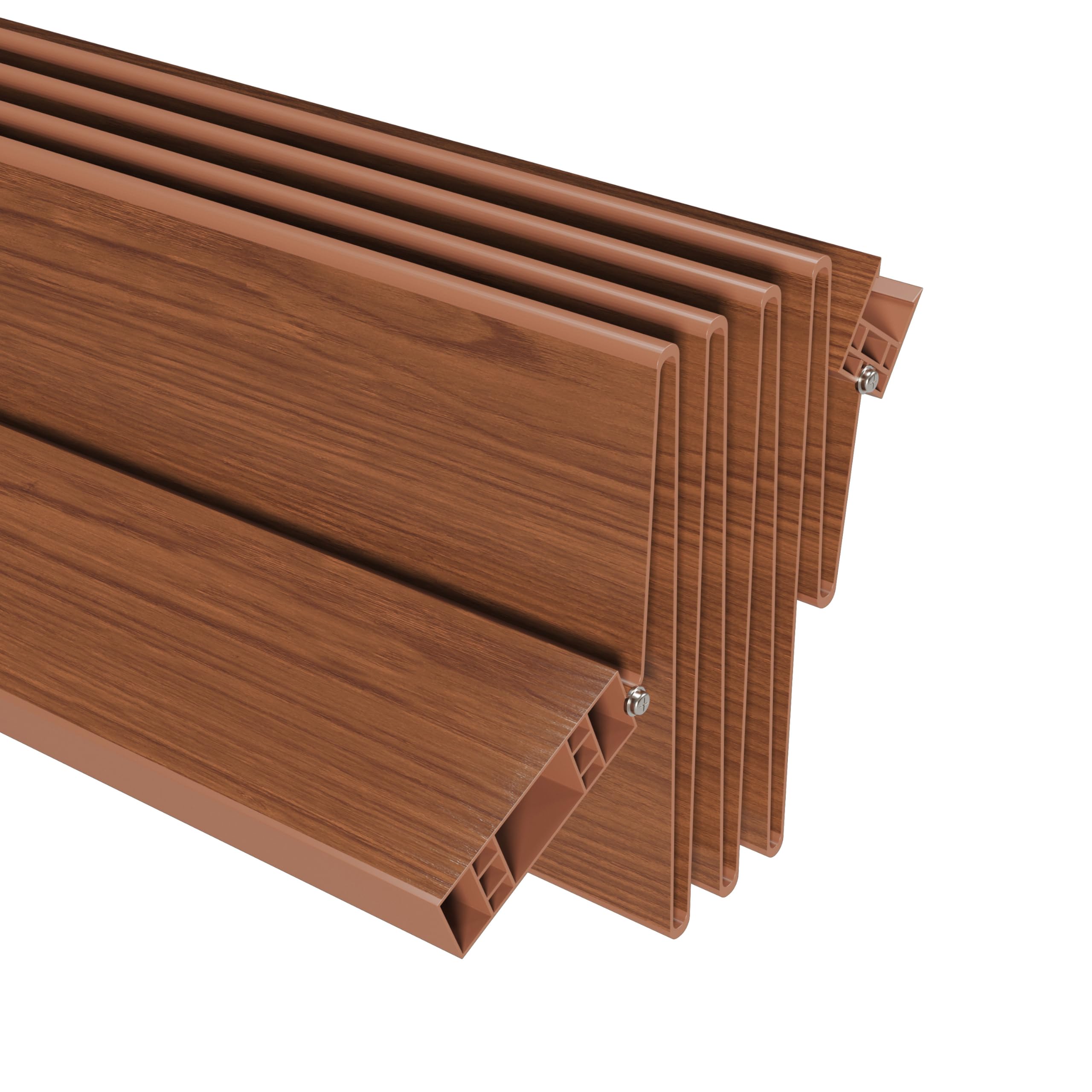 Studio Series 48" W PVC Pieghevole Fisarmonica Doors, Noce
