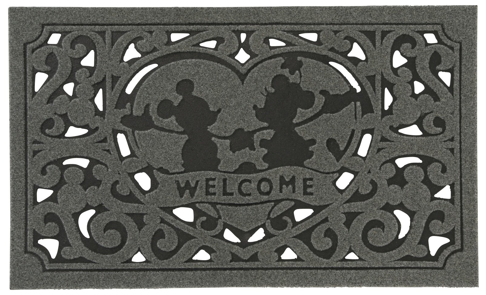 Amazon.co.jp: セトクラフト ディズニー玄関マット(ハート)グレー