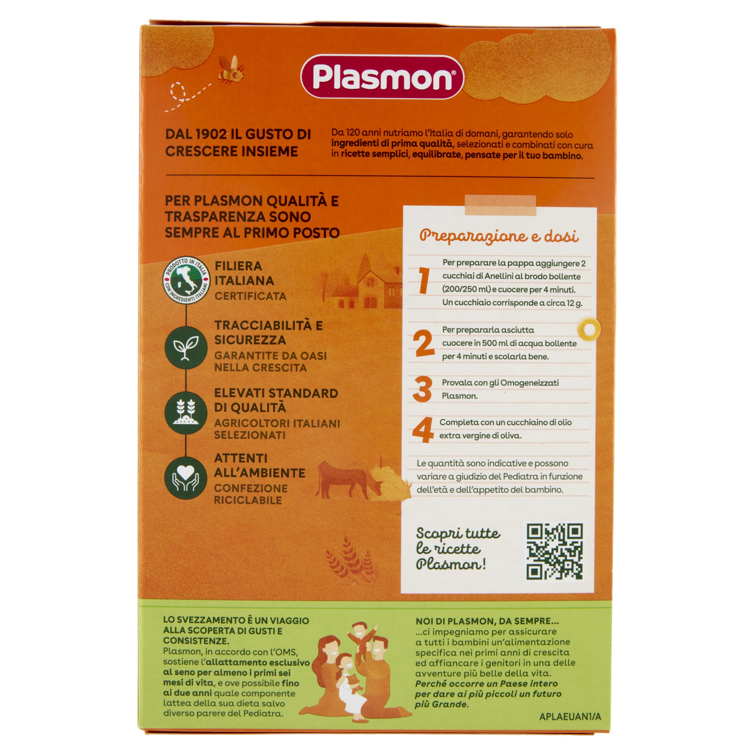 Plasmon Pastina Anellini - 300 g (12 Pezzi)