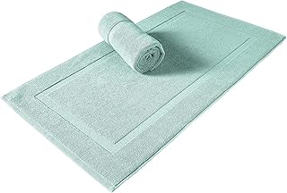 SALBAKOS 100% Turkish Cotton Bath Mat Set 2-Piece - 20x34 inch, Premium ...