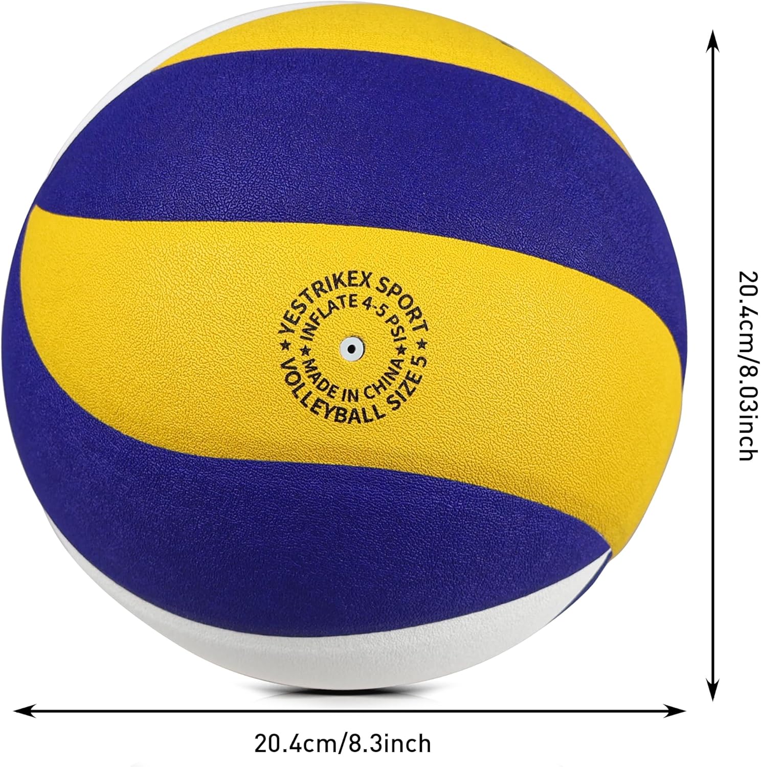 Official Size 5 Volleyball Soft Touch Volleyball Microfiber Composite Cover, Uni-Bladder Foam Wrapped Construction for Gentle Impact, 8-Panel Design Indoor Outdoor Practice Competition