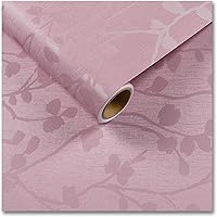 Vista 21 de CRE8TIVE Papel tapiz de seda texturizado para dormitorio de niñas, 12 x 354 pulgadas, papel adhesivo rosa sólido, impermeable, extraíble, hojas
