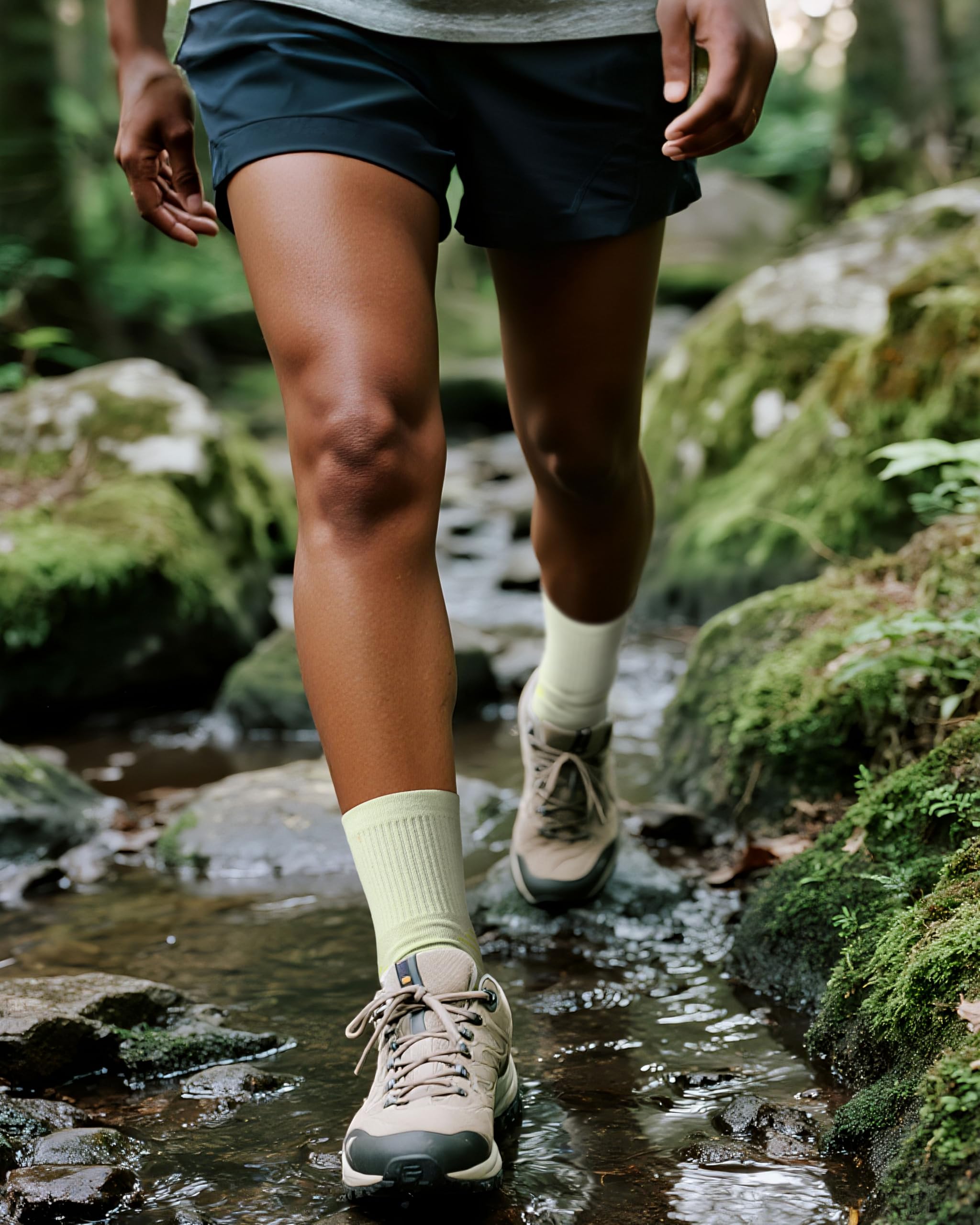 Jeasona 5 paia di calzini a compressione da donna con supporto alla caviglia senza cuciture in bambù calzini da donna 6-9 supporto per fascite plantare per sport escursionismo, corsa, volo