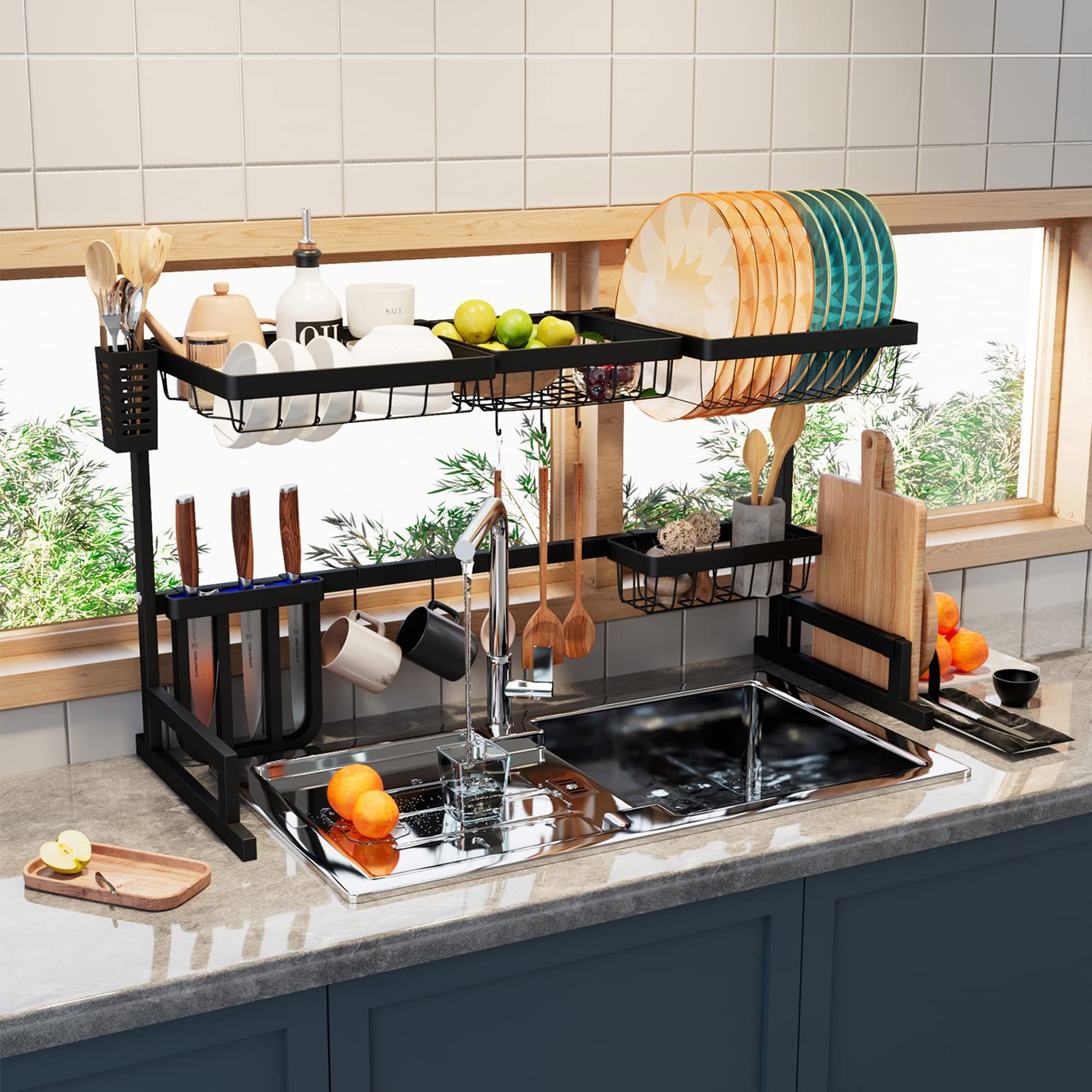 Snapklik.com : Vipush Over The Sink Dish Drying Rack - Large Dish ...