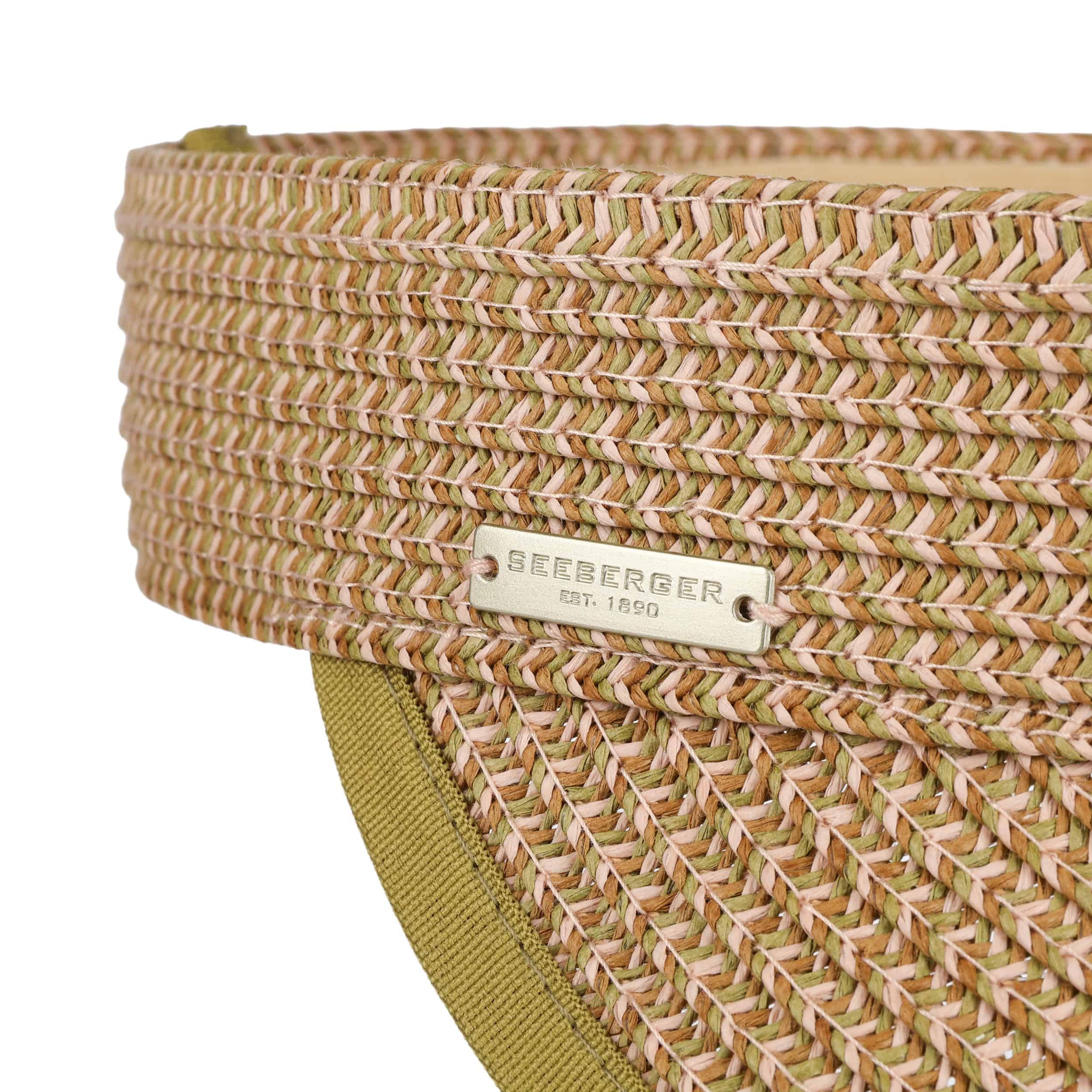 Seeberger Vandalia Visor Strohvisor Sonnenvisor Damenvisor Damen - mit Schirm, Klettverschluss, Klettverschluss Sommer Frühling-Sommer