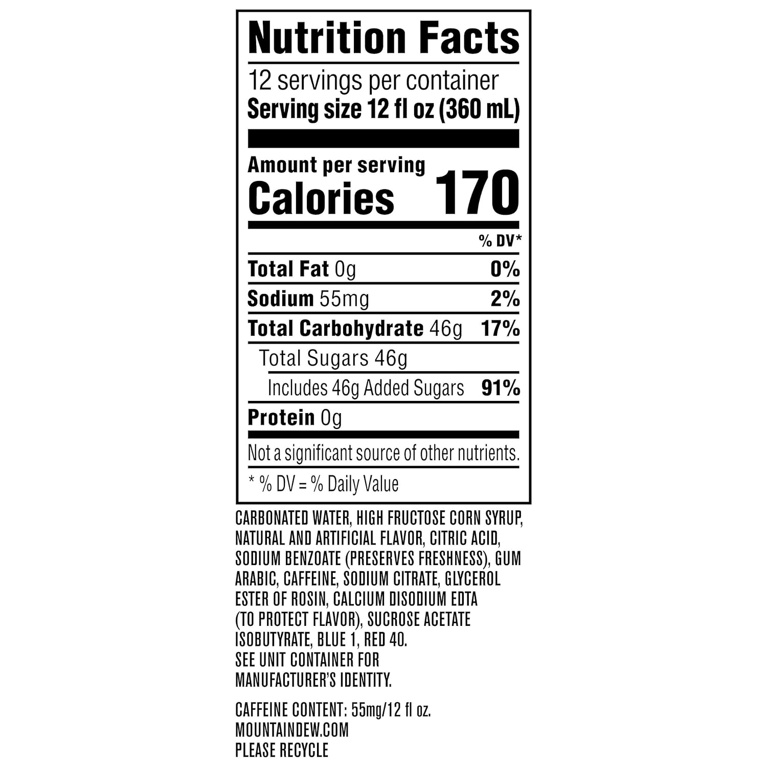 Buy Limited Edition Mtn Dew Frost Bite, 12 fl oz cand, 24 ...