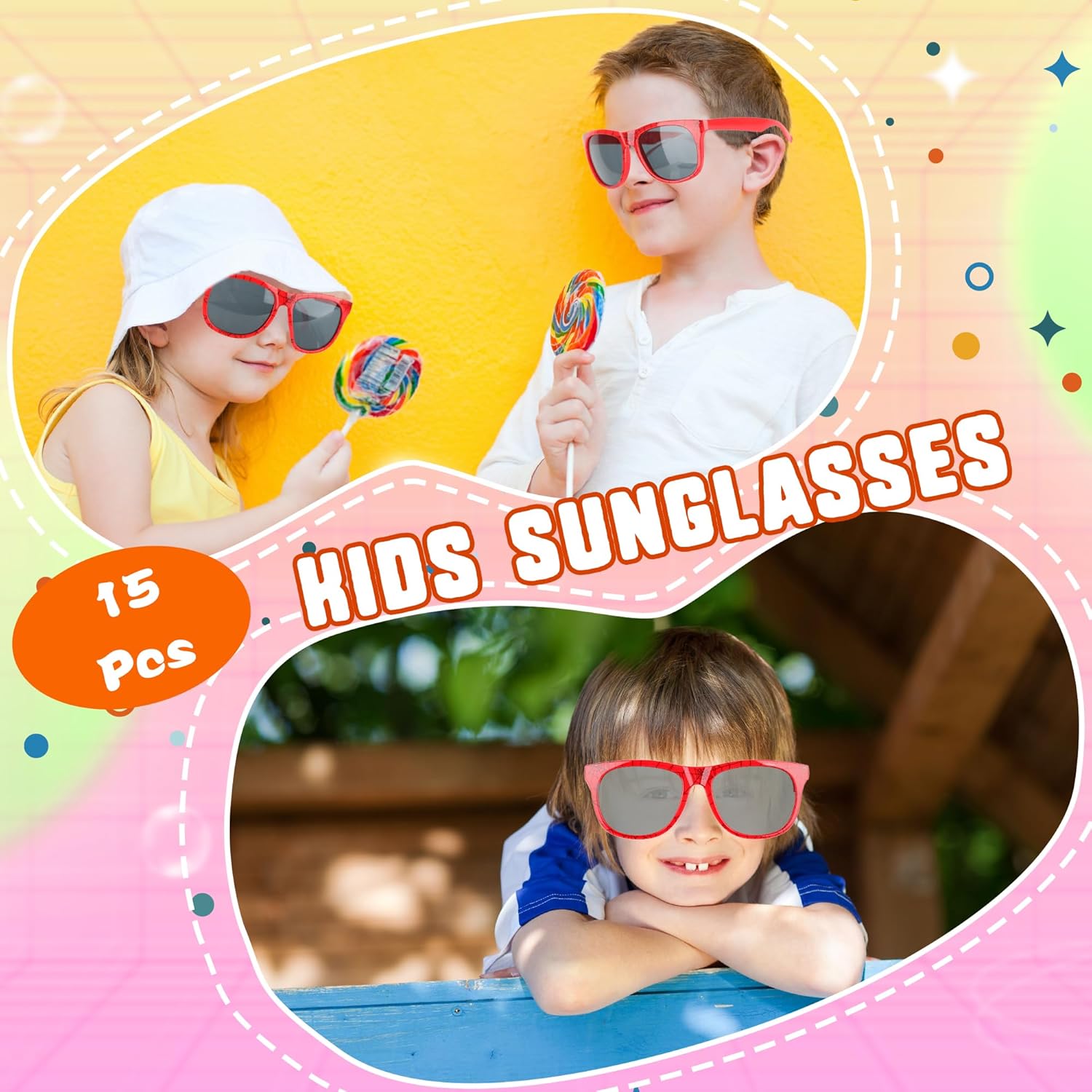 15 Pack Spider Sunglasses Plastic Party Sunglasses Red Bulk for Summer Party Favors Boys and Girls Birthday Party Goody Bag Fillers - Image 4