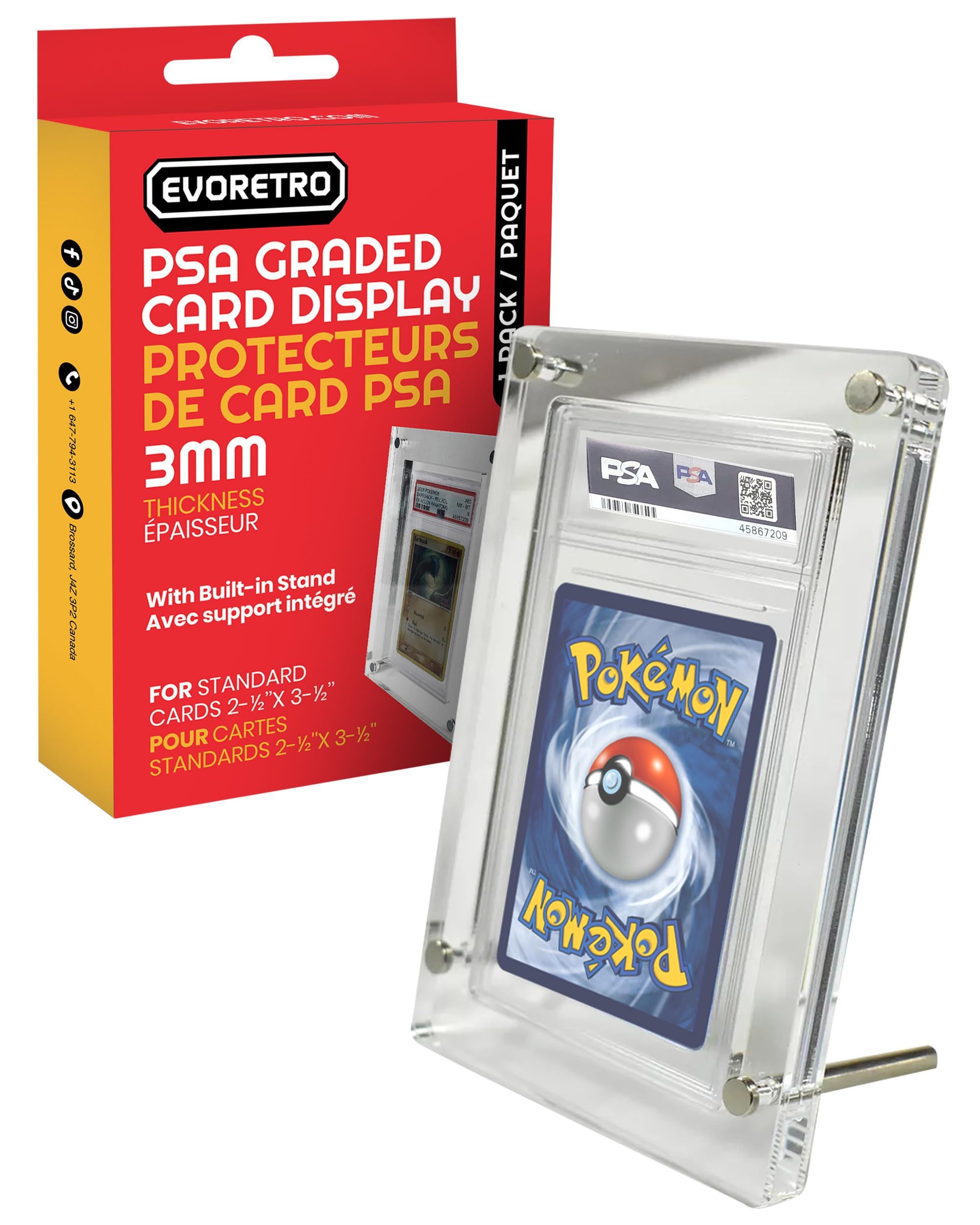 Acrylic Card Display Stand Compatible for Pokemon PSA Graded Card – Pack of  1 with UV Protection, Acid-Free and Metal Stand! : Amazon.co.uk: Stationery  & Office Supplies