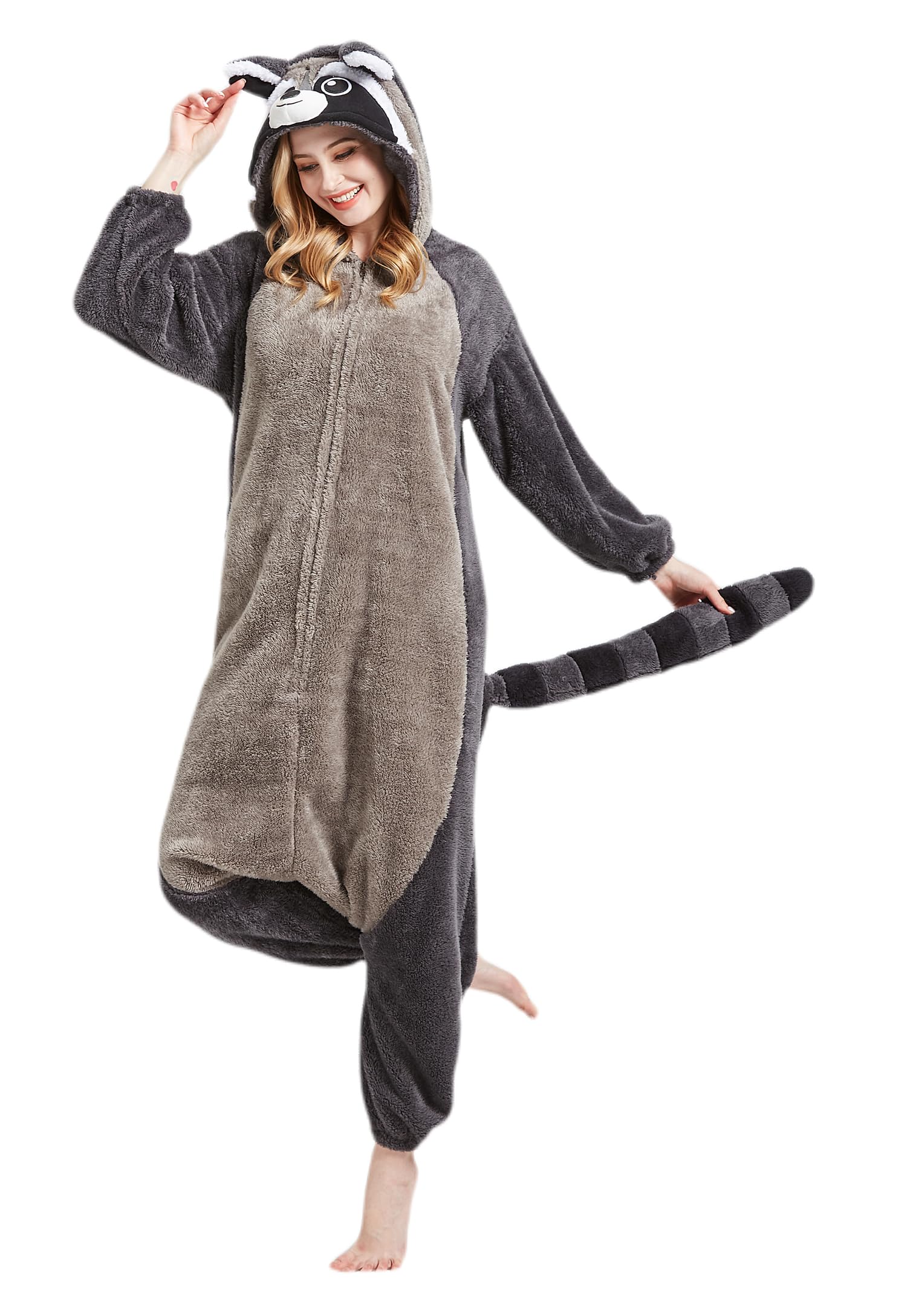 Simzoo Unisex Adulti Pigiami Animali Kigurumi Carnevale Costume Halloween Cosplay Onesies Natale Intero Tuta Pigiami