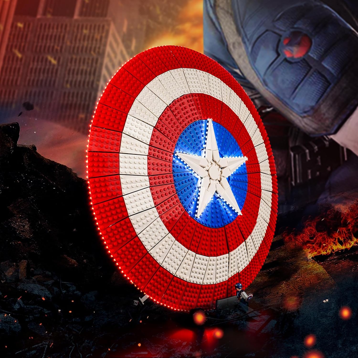 Upgraded Led Light Kit for Lego Captain America’s Shield Building Set, Compatible with Lego 76262 (Model Not Included)