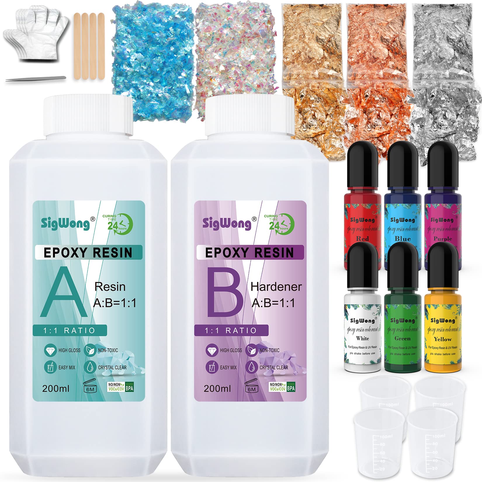 Buy Epoxy Resin Crystal Clear Coating Kit 15oz/400ml 2 Part Casting