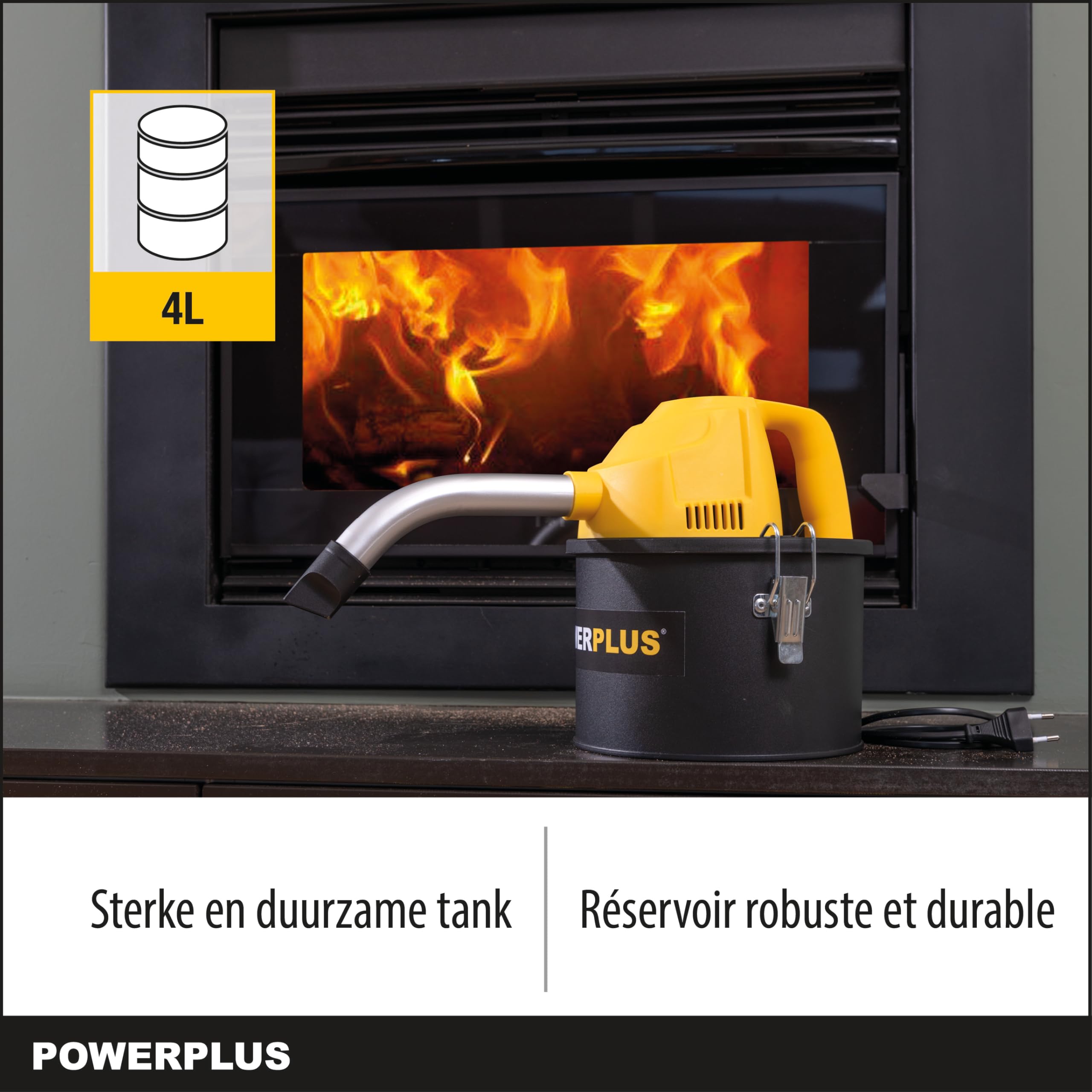 POWER plus Powerplus POWX3004-600 W aspirapolvere compatto per camino, forno – aspiracenere 4 l serbatoio – max 40°