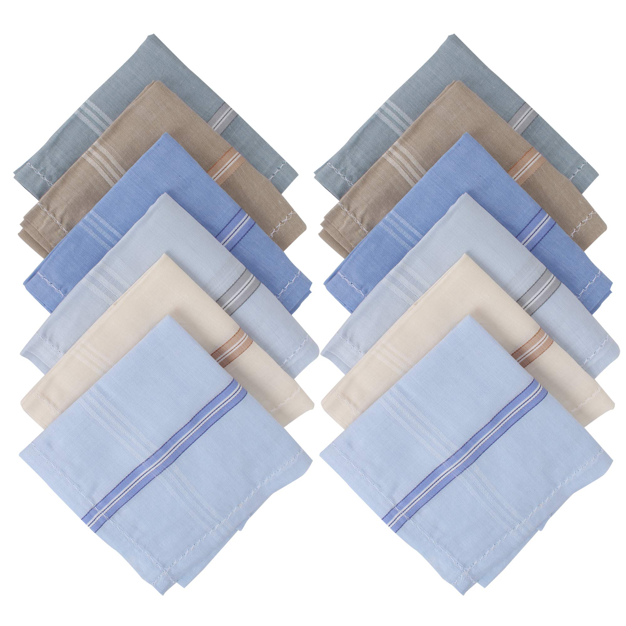 jenny denial PURE COTTON Multicolor RUMAL/handkerchief FOR MEN PACK OF 12 (Size 46 * 46 CM) hankies-picture-14