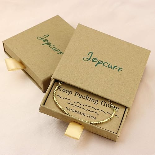 Miniatura 6 de JoycuFF - Pulseras con código morse para mujer, regalos motivacionales de joyería para amiga, mamá, hermana, hija, tía, abuela, compañera