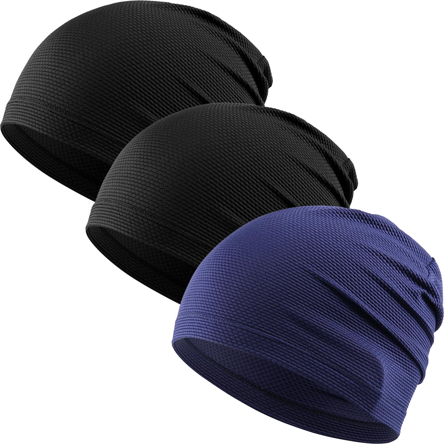 WTACTFUL 3 Stück - Laufmütze Herren und Damen Sportmütze Fahrrad Mütze Skull Cap Atmungsaktiv für Laufen Radfahren Klettern Jogging Fitness Outdoor