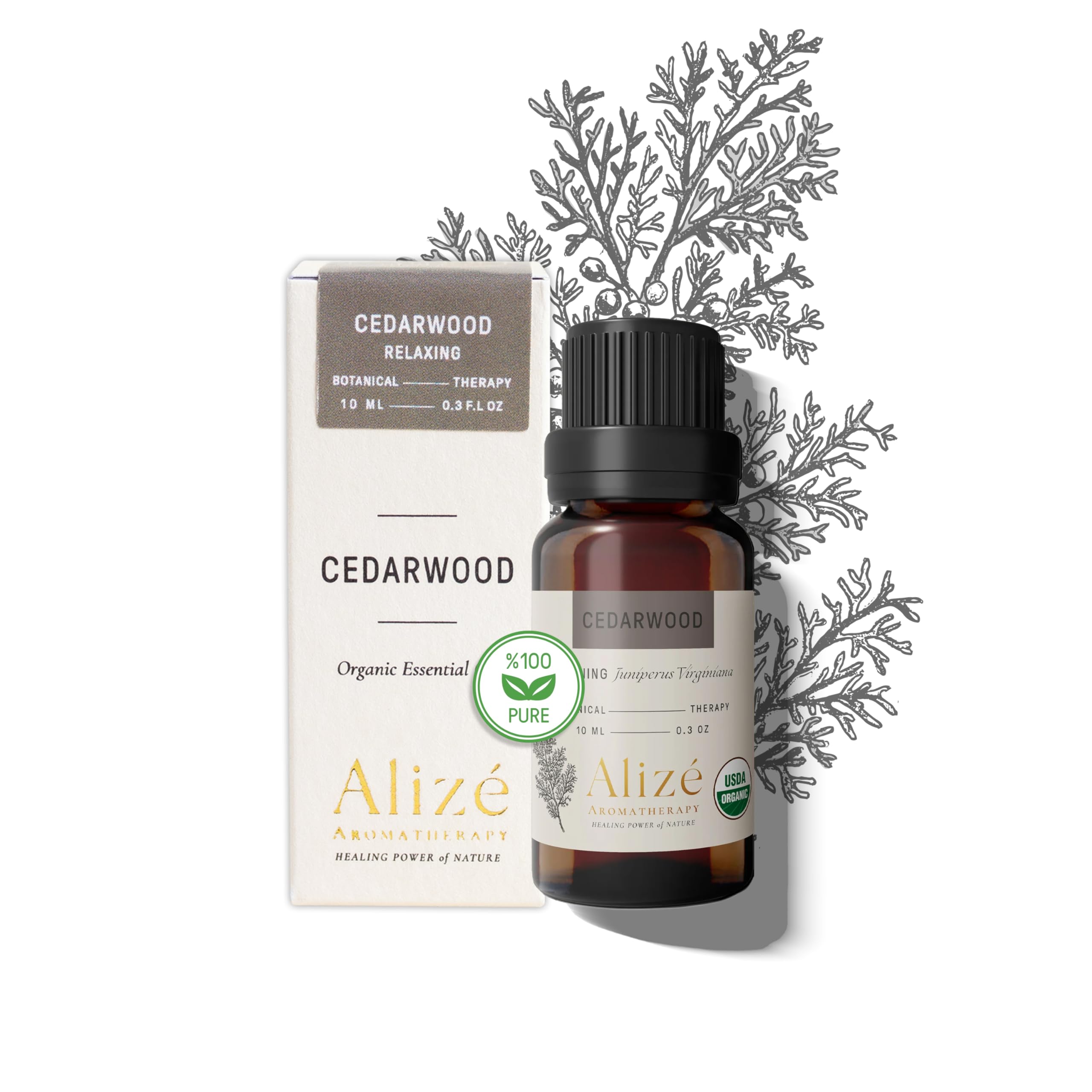 Amazon.com: Alizé Aromatherapy Cedarwood Essential Oil, USDA
